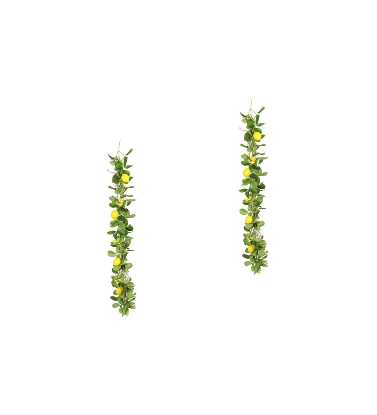 Zerodeko 2pcs Lemon Cane Spring Fruit Garland Front Door Wreaths Festival Garland Fruit Plants Hanging Lemon Artificial Lemon Garland Front Door Decor Silk Flower Branch Decorative Flower - Buy Online on SooperMarket.com