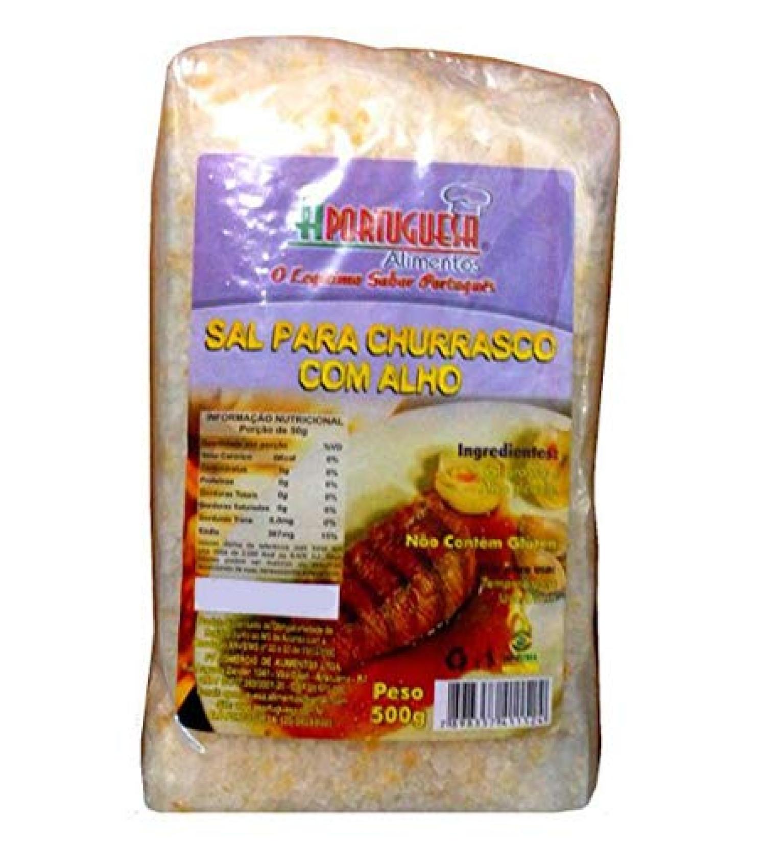 Aportuguesa Sal Para Churrasco Com Alho Net.Wt 500g