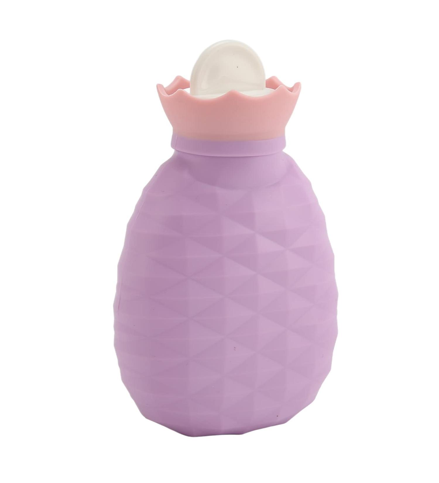 Shop Leak-proof Silicone Hot Water Bottle - Soft Pain Relief for Neck & Shoulder (Purple) | International Shipping - Buy Online on SooperMarket.com