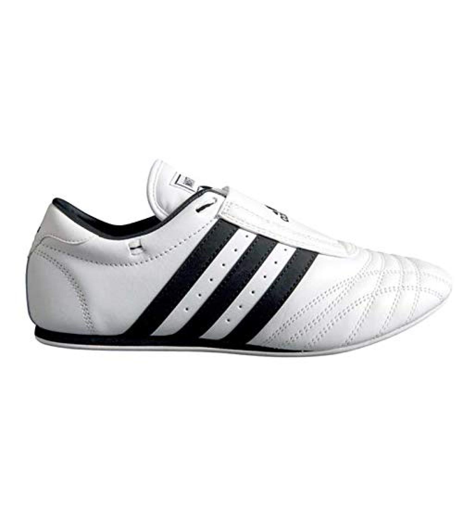 adidas SM II Low Cut Martial Arts Taekwondo, Karate and Kungfu Shoes 8 White W/Black Stripes
