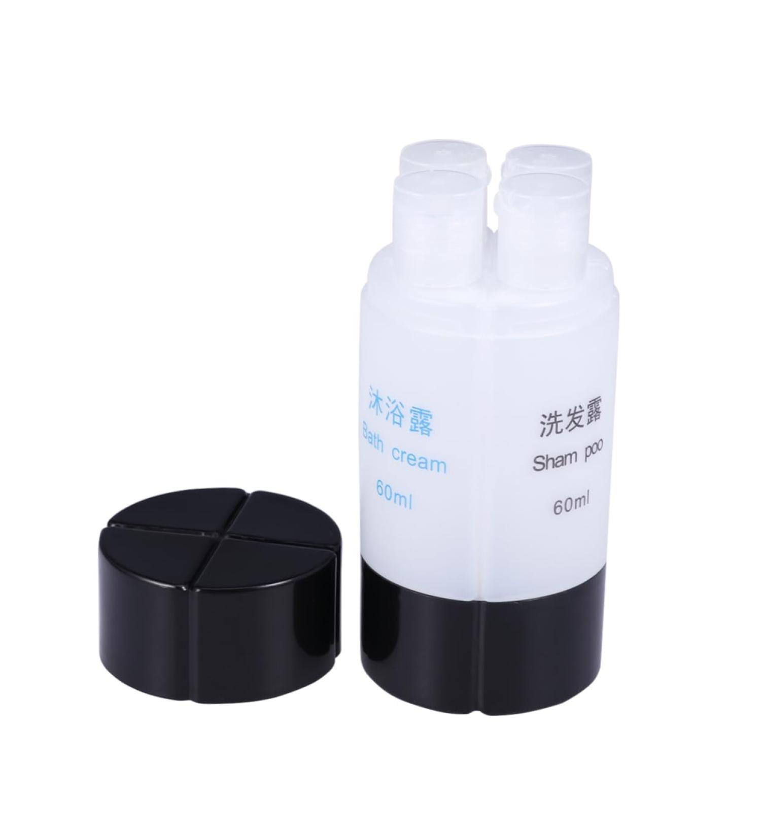 PLAFOPE 1pc Set 4 in 1 Travel Dispenser Cosmetic Travel Containers Travel Cosmetic Containers Leakproof Travel Lotion Bottle Travel Liquid Container Travel Toiletries Empty Bottle Storage medium Black - Buy Online on SooperMarket.com