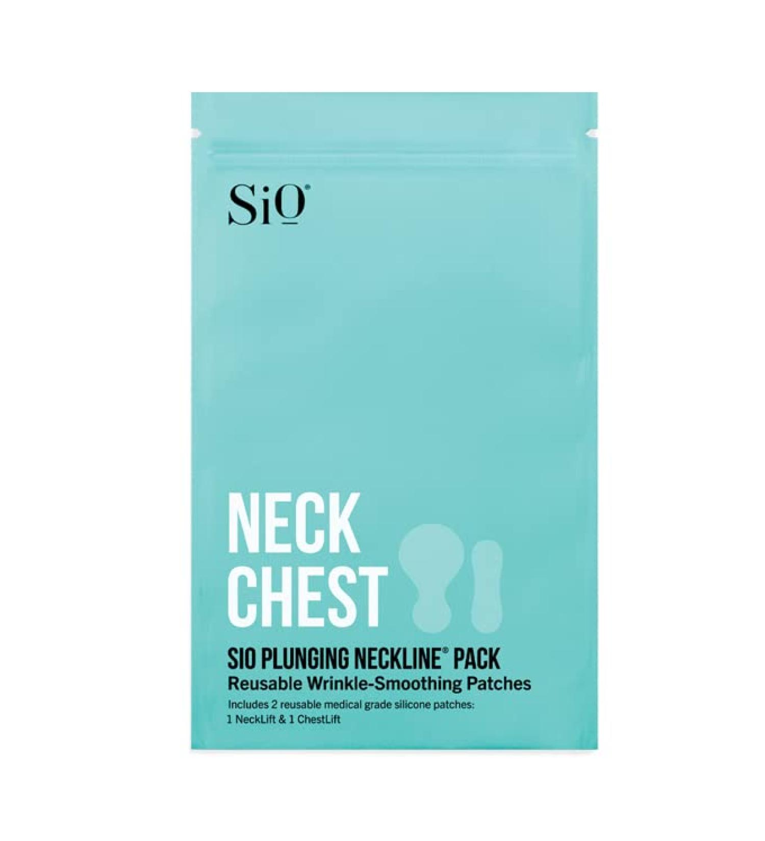 SiO Beauty Plunging Neckline - Overnight Silicone Smoothing Patches for Neck & Chest | Reusable SkinPad & Necklift - Shop Now - Buy Online on SooperMarket.com