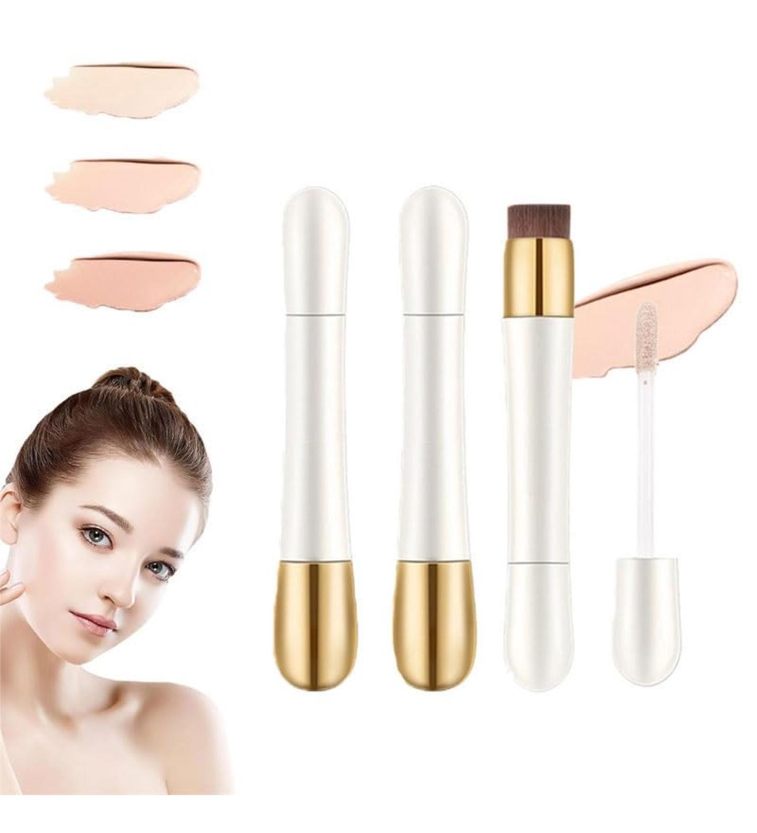2 in 1 Foundation Anti-Wrinkle Concealer Heykomi 2 In 1 - Foundation Full Coverage Foundation Long Lasting Anti-Wrinkle Concealer for All Skins(02#Naturally white 2pcs) - Buy Online on SooperMarket.com