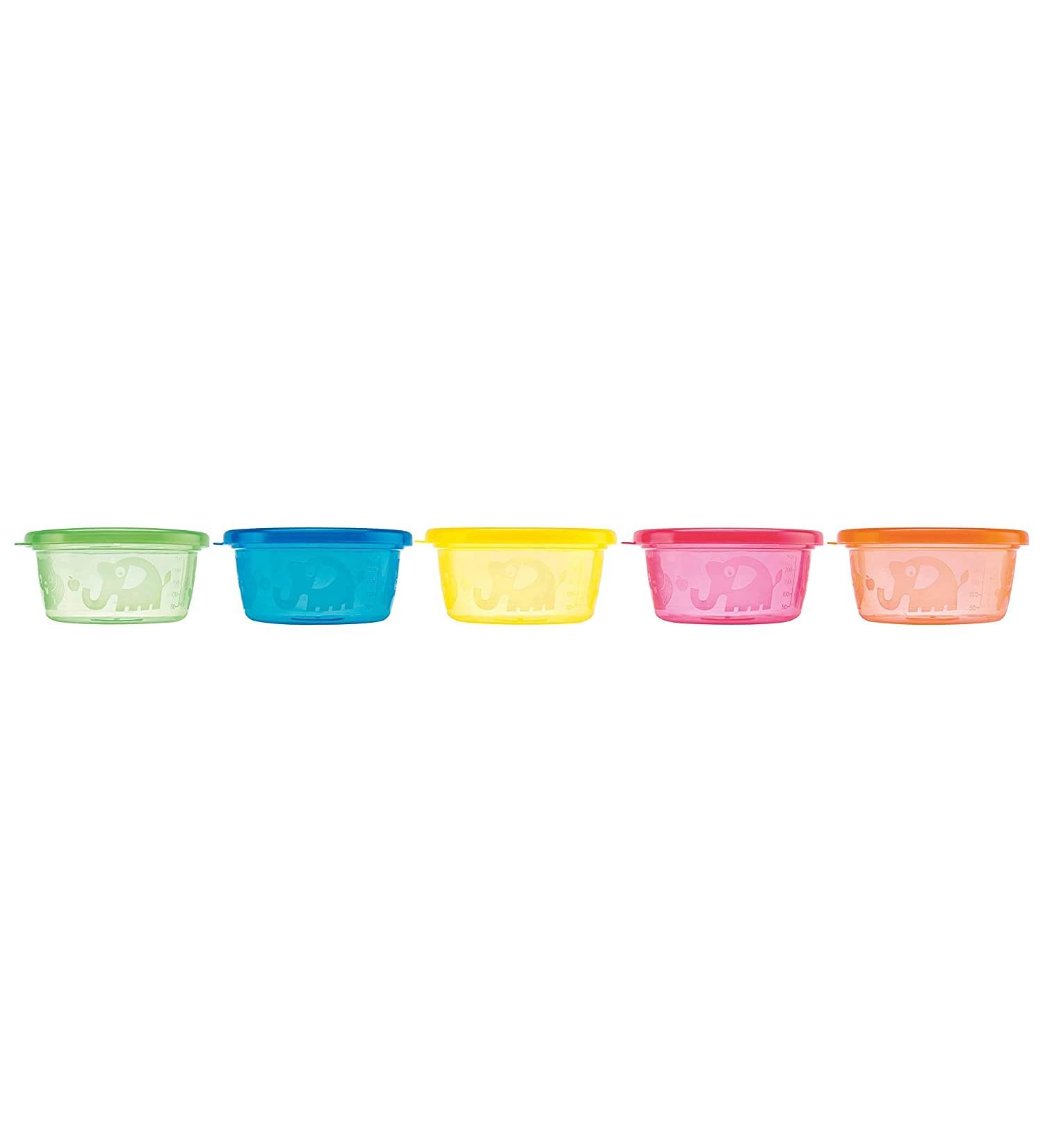 N by Snack Pots 300ml - Pack of 6 Assorted Colors for 3m+ | International Shipping Available - Buy Online on SooperMarket.com