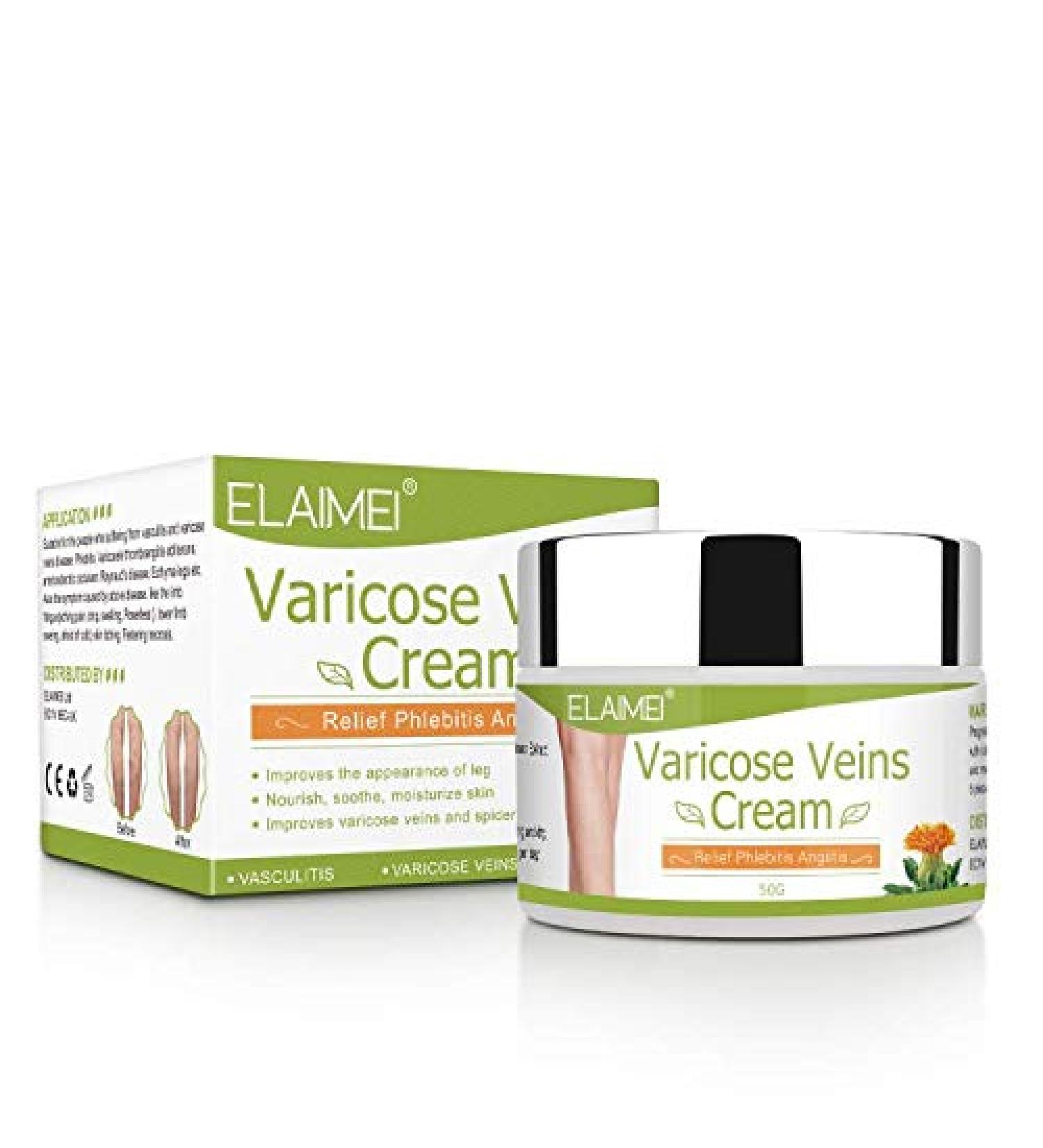 Varicose Veins Cream - Treatment for Phlebitis, Angiitis, Vasculitis, Spider Veins - Improve Blood Circulation for Tired, Heavy Legs - Fast Relief - Buy Online on SooperMarket.com