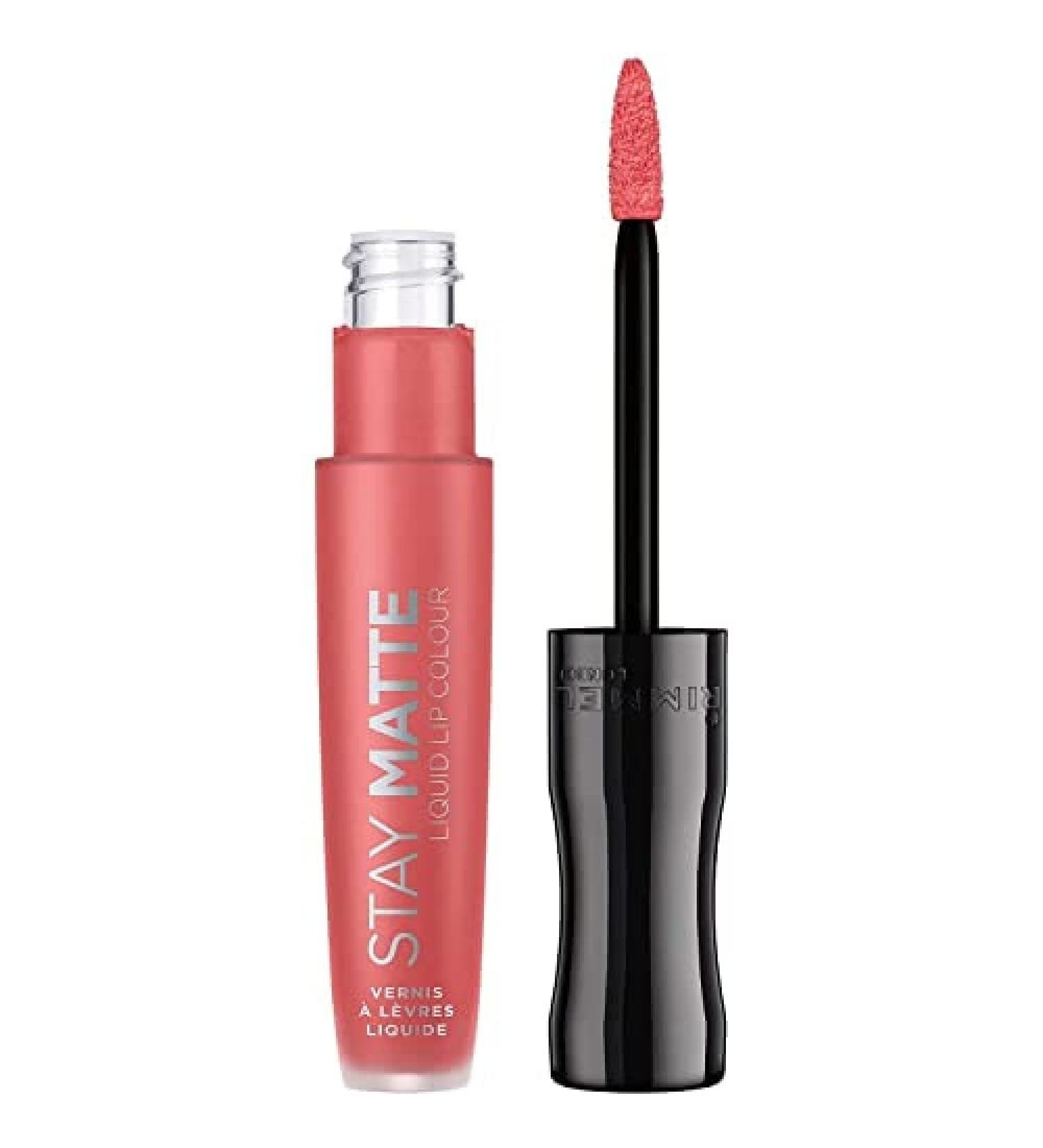 Rimmel Stay Matte Liquid Lipstick Coral Sass 600 - Long-lasting Coral Lip Color - Buy Online on SooperMarket.com