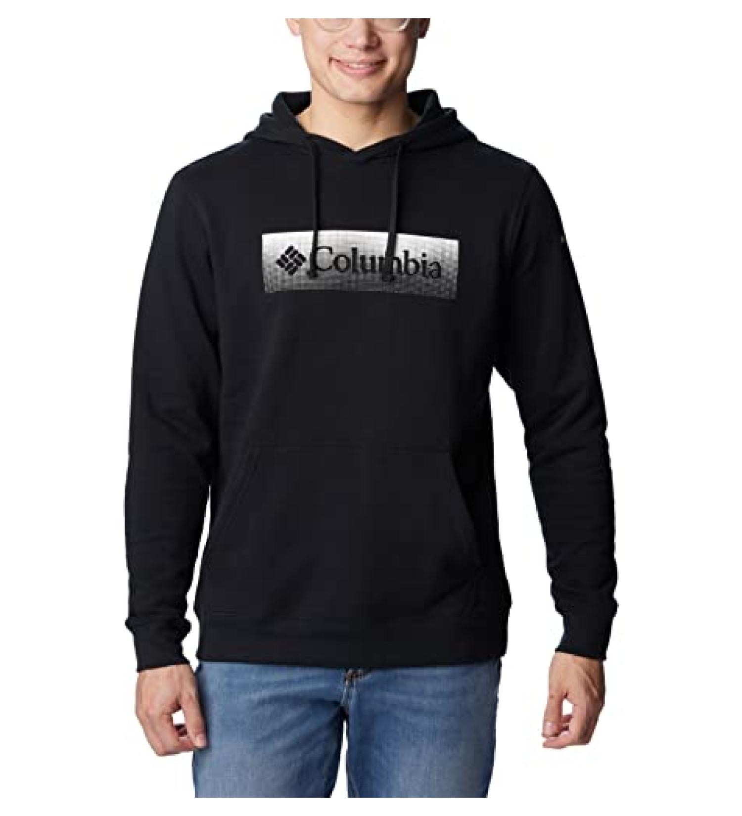 Columbia Men's Trek II Hoodie in Black with Framed Halftone Graphic - Size X-Large - Buy Online on SooperMarket.com