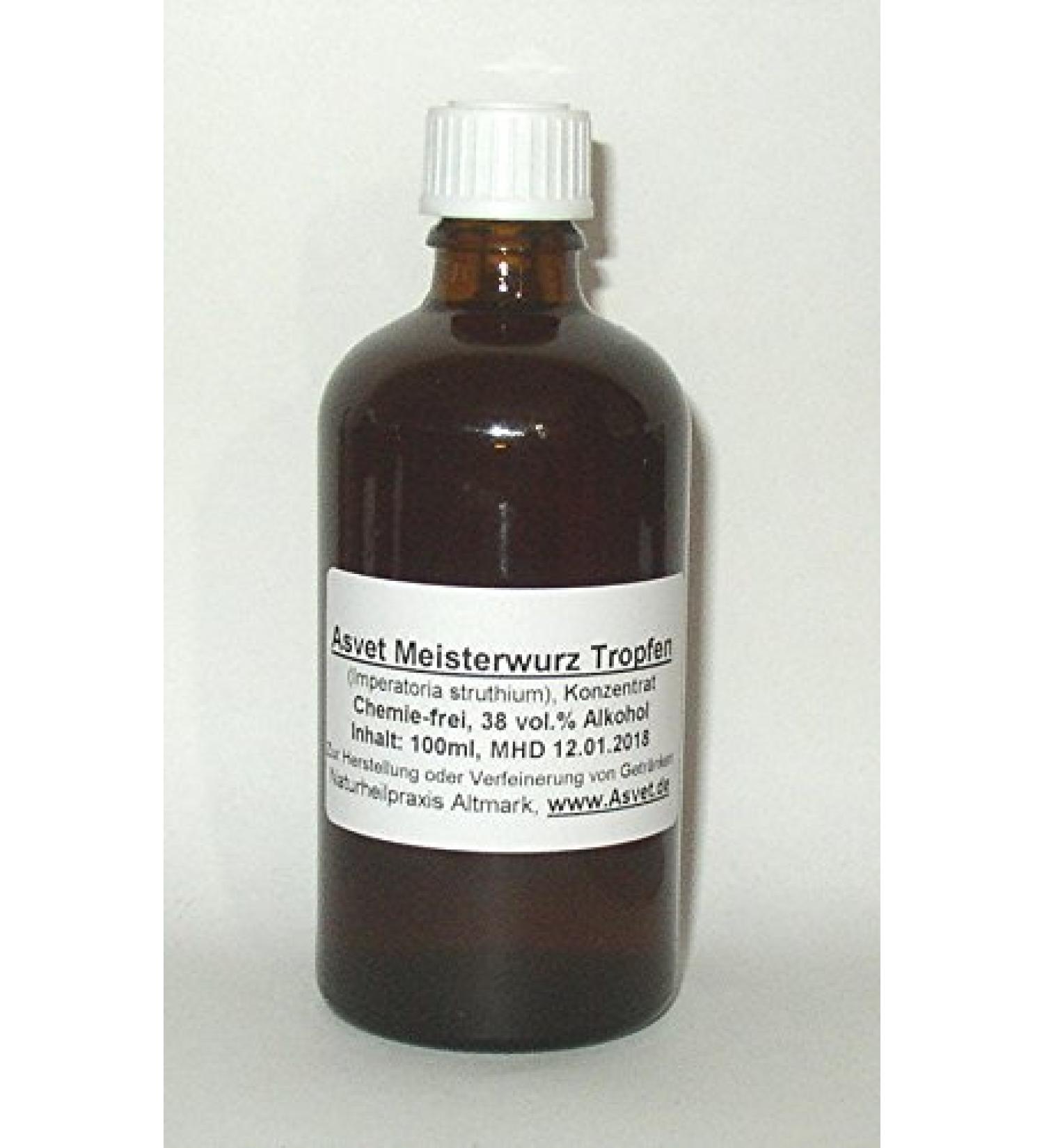 Asvet 100ml masterwort drops tincture preparation without chemicals!