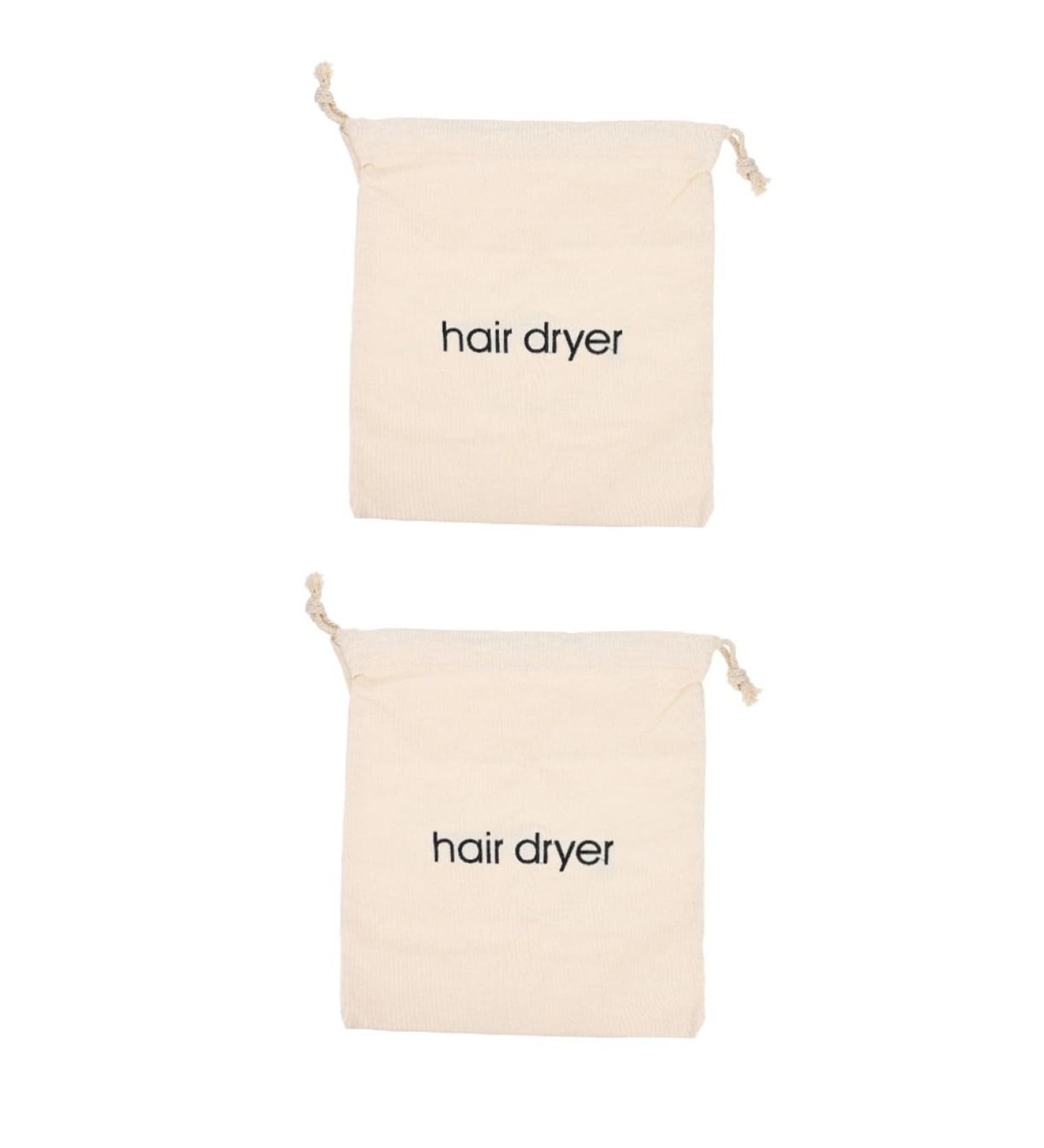 Gogogmee 2pcs Hair Dryer Storage Bag Toiletry Hair Dryer Dust Bag Pouches Store Blowdryer Bag Fabric Beige - Buy Online on SooperMarket.com