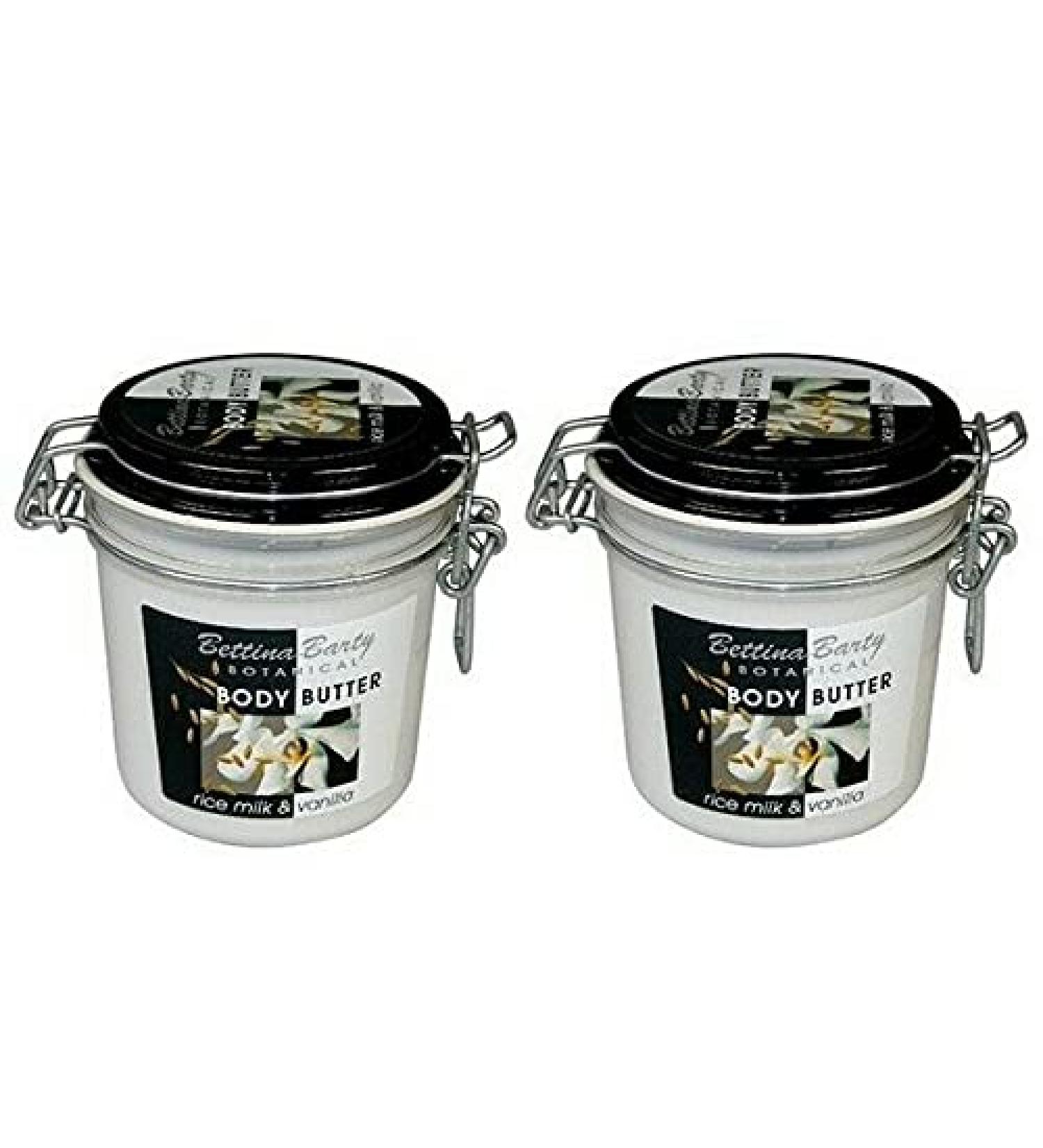 Bettina Barty Botanical Rice Milk Vanilla Body Butter 2 x 400ml + Enzyme Peeling Powder 10 g Free