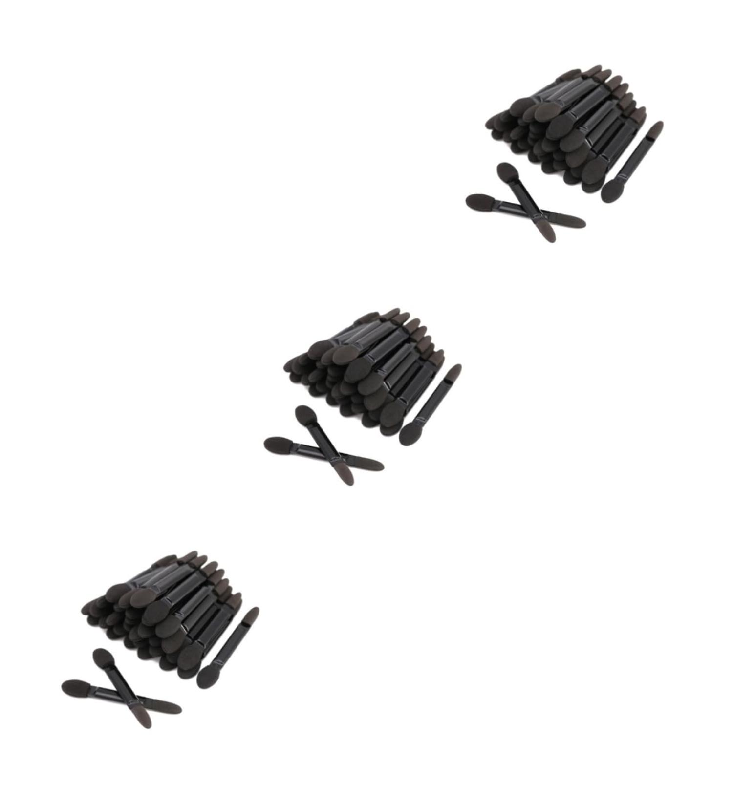 Baluue 150 Pcs Women Eyeshadow Brush Eye Shadow Applicator Double-end Eyeshadow Brushes Face Sponge Black - Buy Online on SooperMarket.com