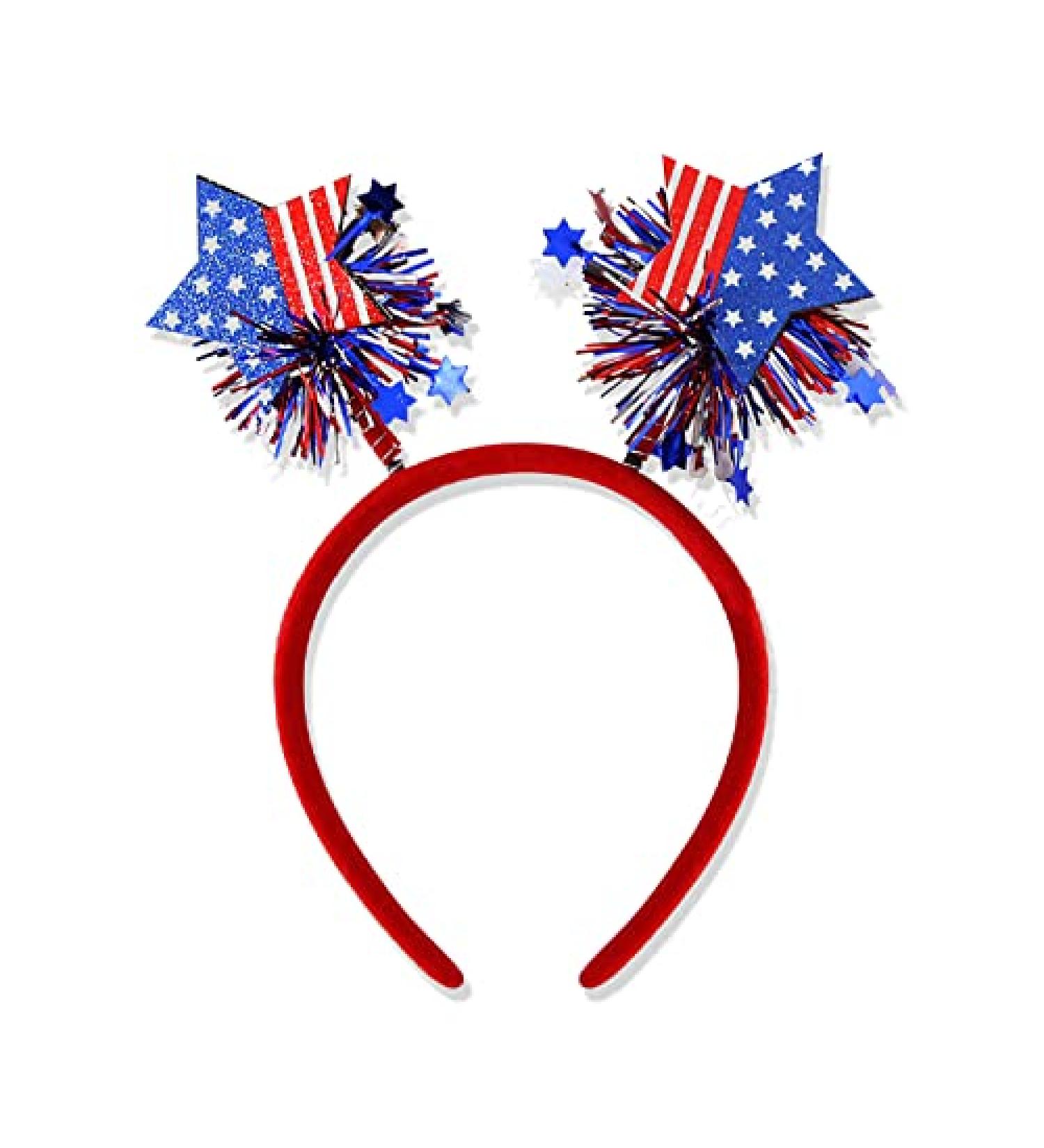 BELSITA 4th of July USA Flag Star Head Bopper Hair Band - Patriotic Theme Party Supplies for Adults & Kids - Buy Online on SooperMarket.com