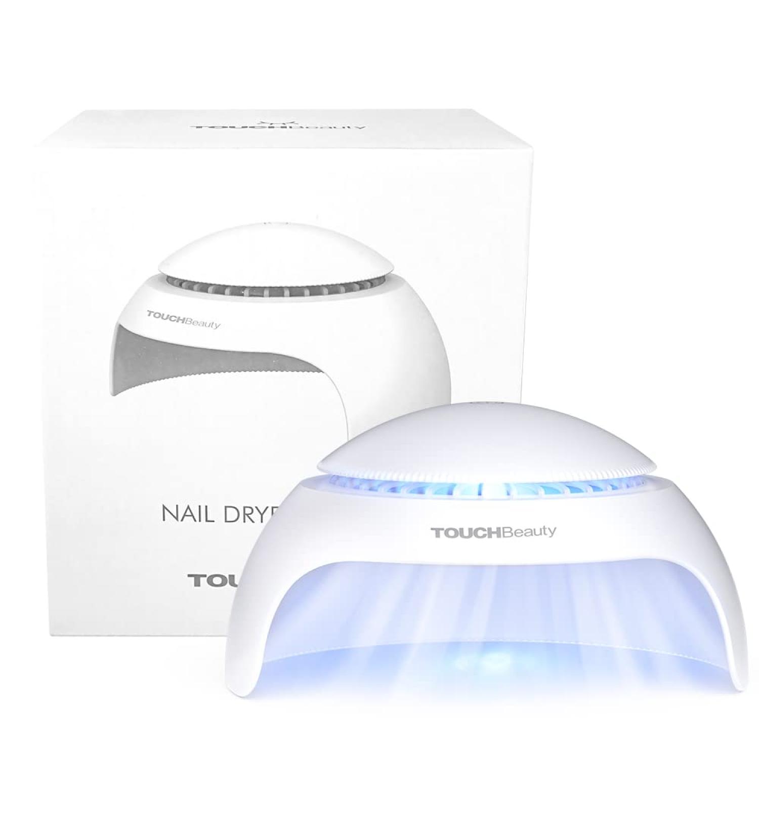TOUCHBeauty Nail Dryer Air & LED Light | Mini Nail Dryer Fan for Normal Nail Polish - AG-2130A - Fast Drying Perfect for Home Use - Buy Online on SooperMarket.com