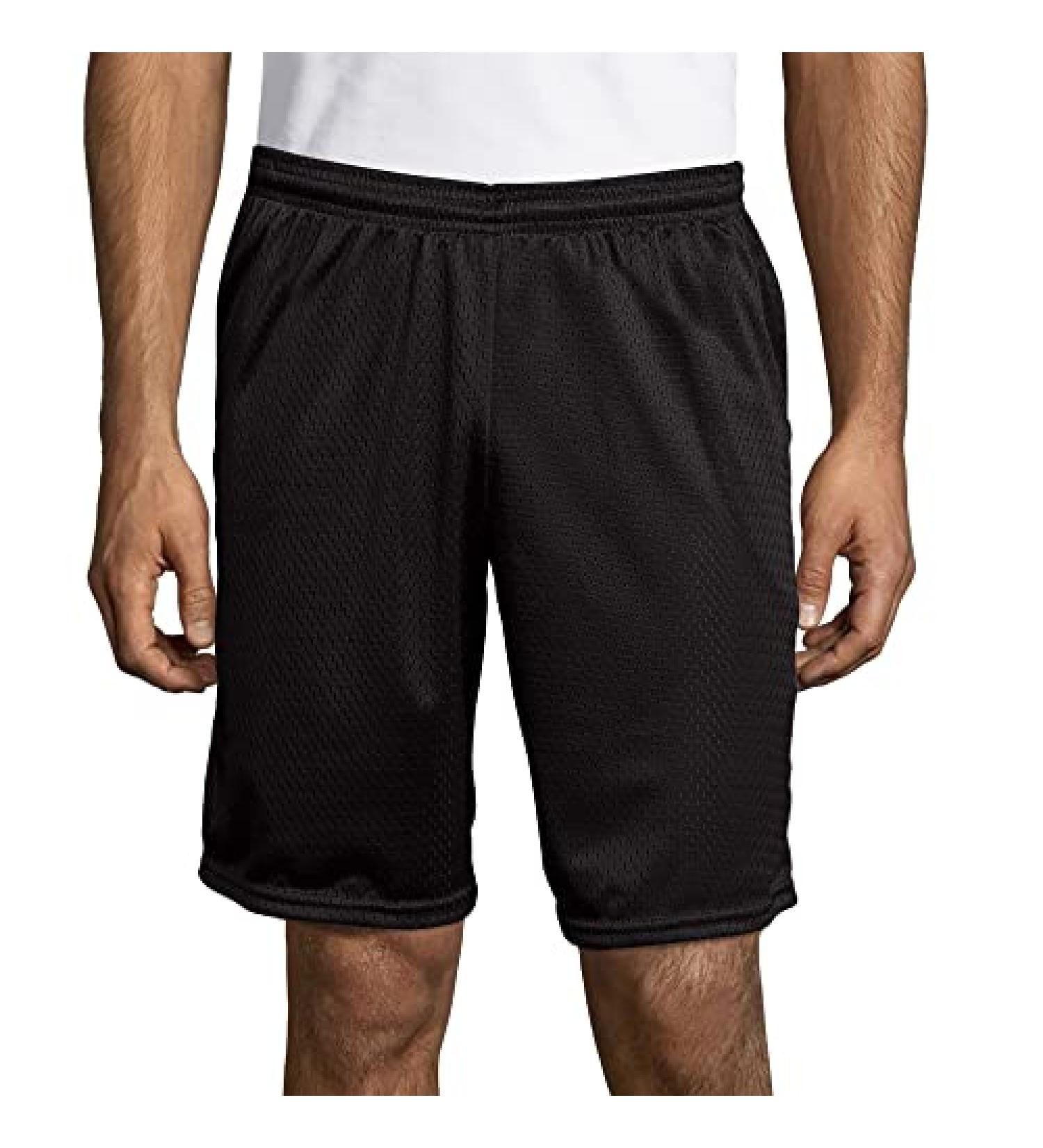 Hanes Sport Men's Mesh Pocket Shorts - 9 Inseam Medium Ebony - Buy Online on SooperMarket.com