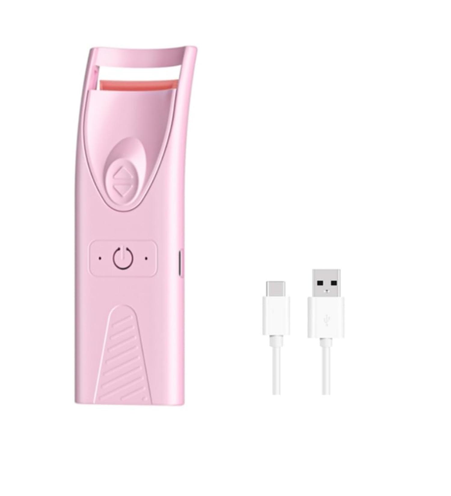 carrub Pink YJ02 Eyelashes Curls Portable Small Electric Heated Eyelash Curler Long Lasting Electric Heated Comb Makeup Tool - Buy Online on SooperMarket.com