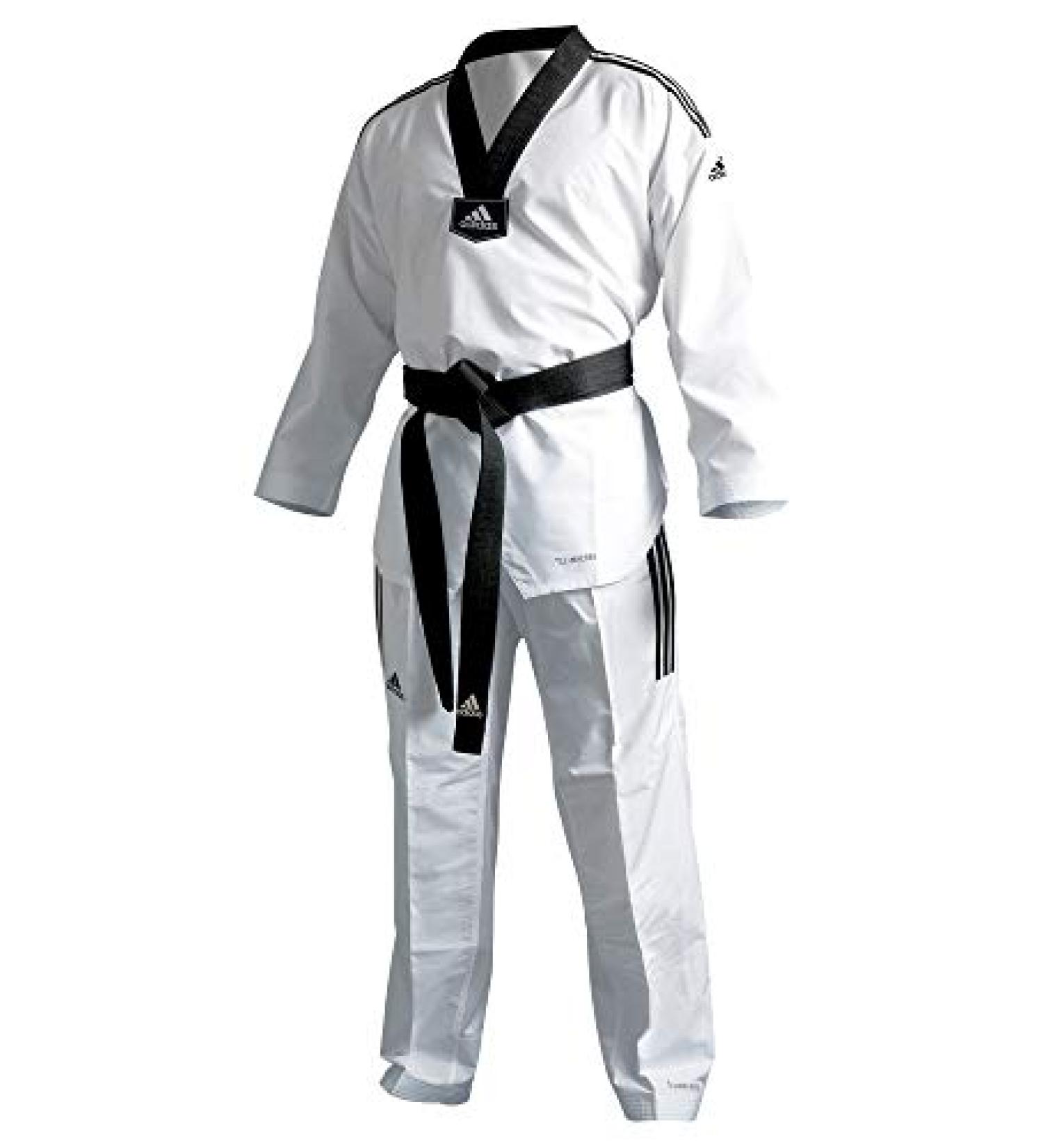 adidas Eco Fighter 3 Taekwondo Black V-Neck Sparring Uniform | 100% Polyester 190 (5) - Buy Online on SooperMarket.com
