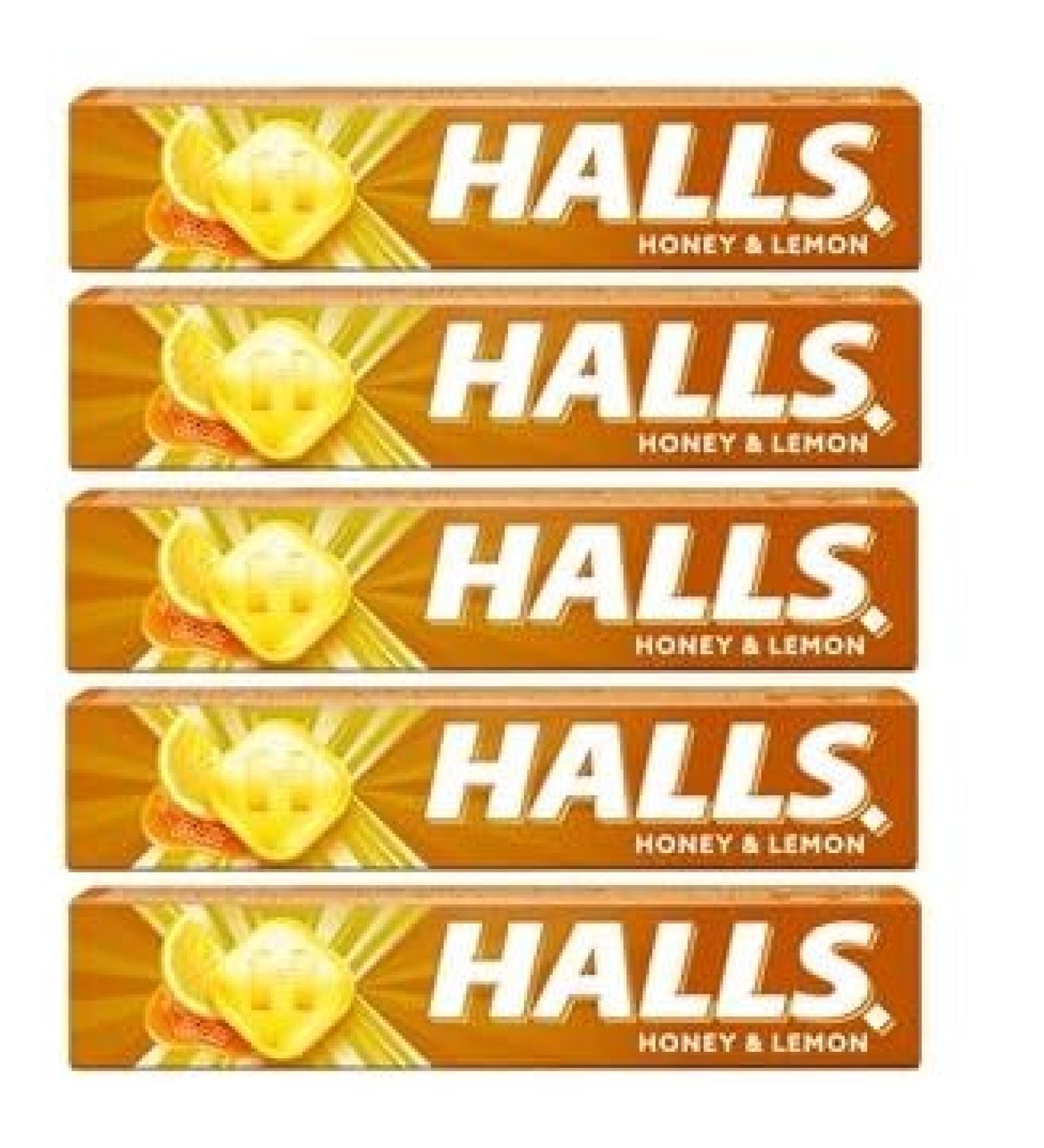 Refresh & Soothe: Halls Honey + Lemon Lozenges - 5 Pack