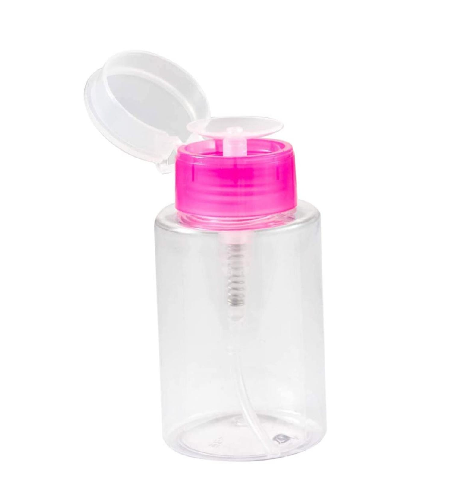 Nail Polish Remover Dispenser Empty Clear Push Down Bottle Plastic Pump Liquid Container Rosy 180ml Nail Polish Remover Dispenser Makeup Remover Dispenser Nail Polish Remover Liquid Bottle Nail - Buy Online on SooperMarket.com