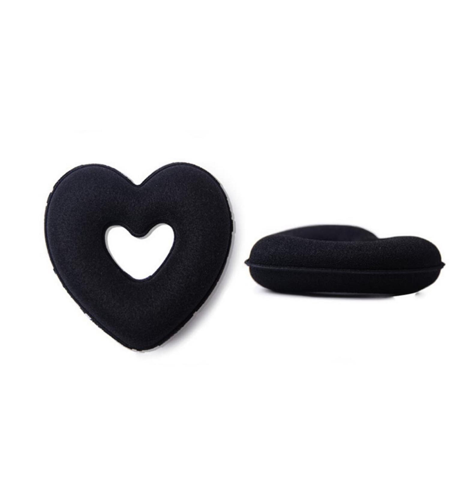 KALLORY Black Hair Rings - Short Heart Shaper Sock for Bun, Women's Hair Ring Maker - Doughnut Shape, Thin Medium Black - Buy Online on SooperMarket.com