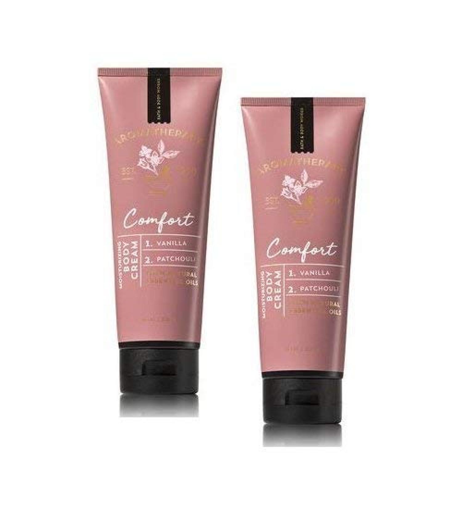 Bath and Body Works 2 Pack Aromatherapy Comfort Vanilla & Patchouli Body Cream 8 Oz.