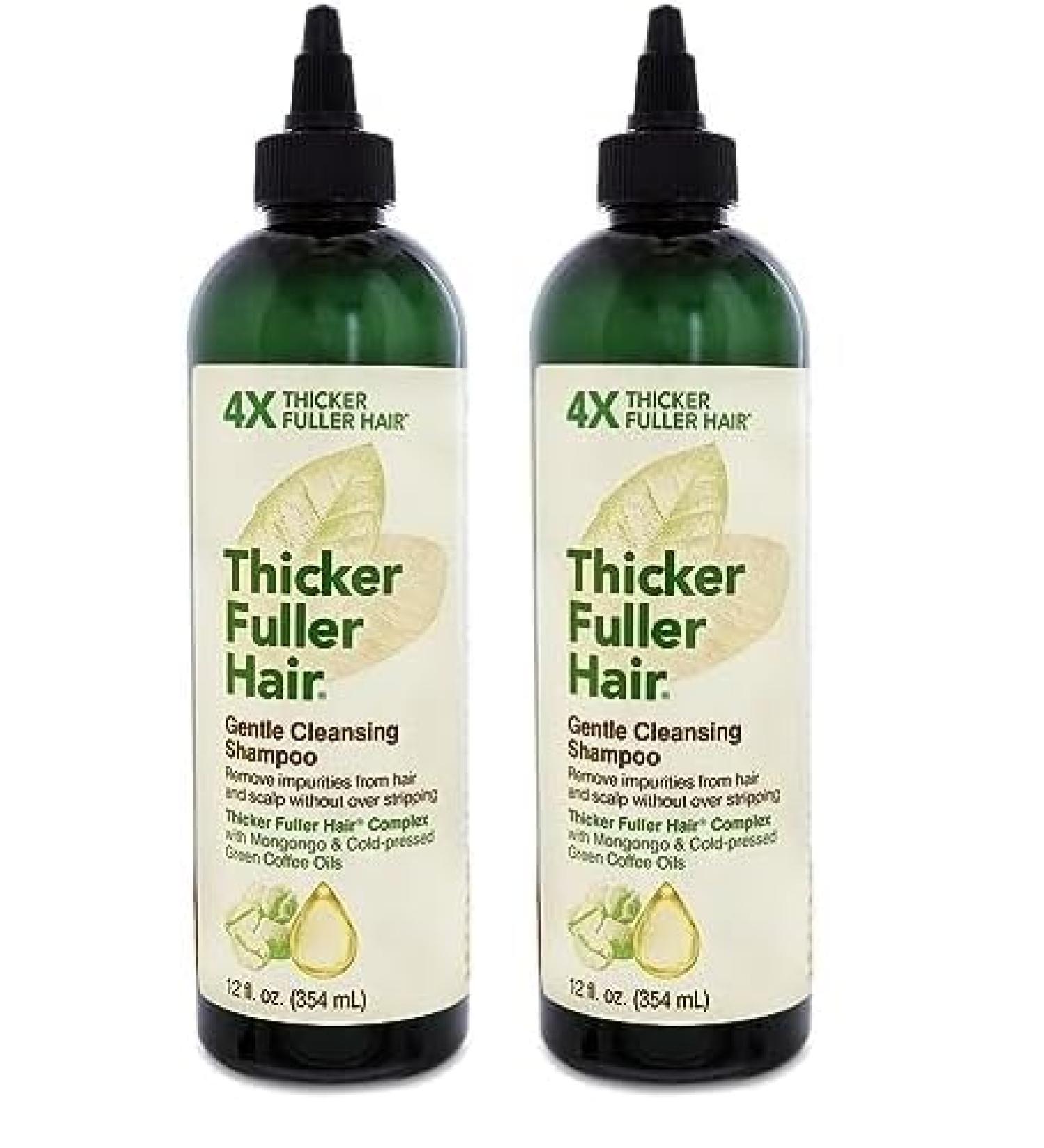 Thicker Fuller Hair Gentle Cleansing Shampoo 12oz - Advanced Thickening Solution Fortifies Hair & Reduces Breakage - Pack of 2 - Buy Online on SooperMarket.com