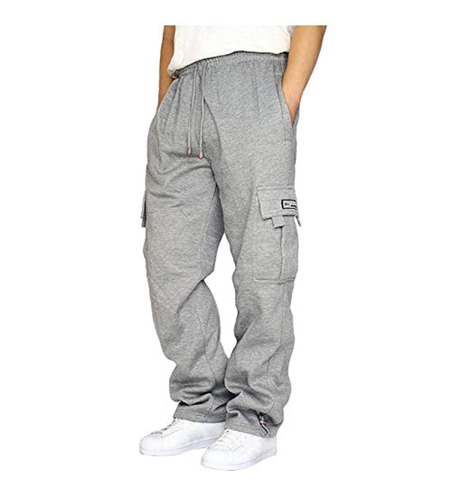 Work Pants for Women Construction Plus Size Sweatpants Elastic Middle Waisted Trousers Solid Straight Leg Clothes 5X-Large Gray