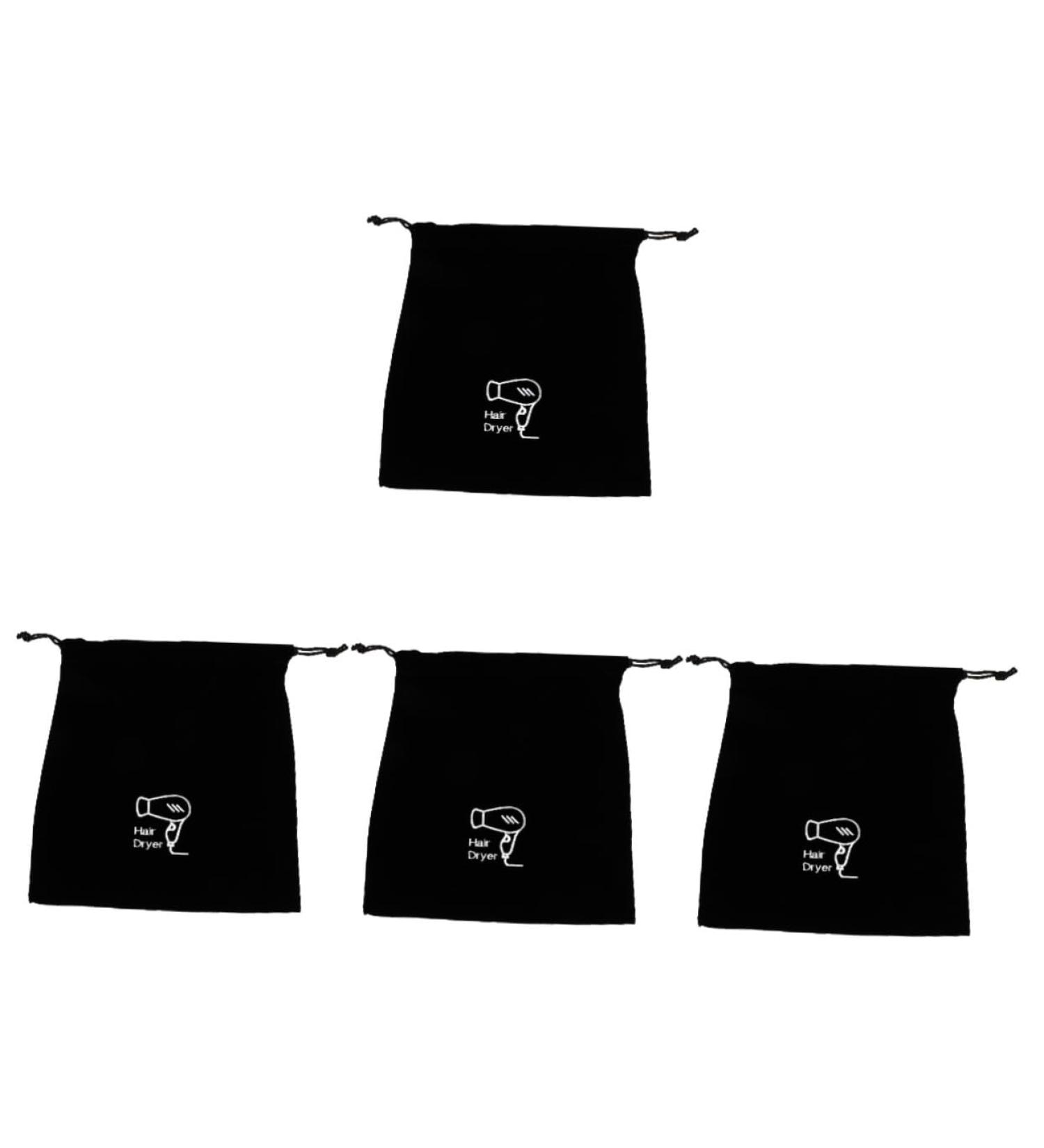 HAPINARY 4 Pcs Hair Dryer Storage Bag Hair Dryer Travel Case Hotel Hair Dryer Hair Tools Bag Black Flannel - Buy Online on SooperMarket.com