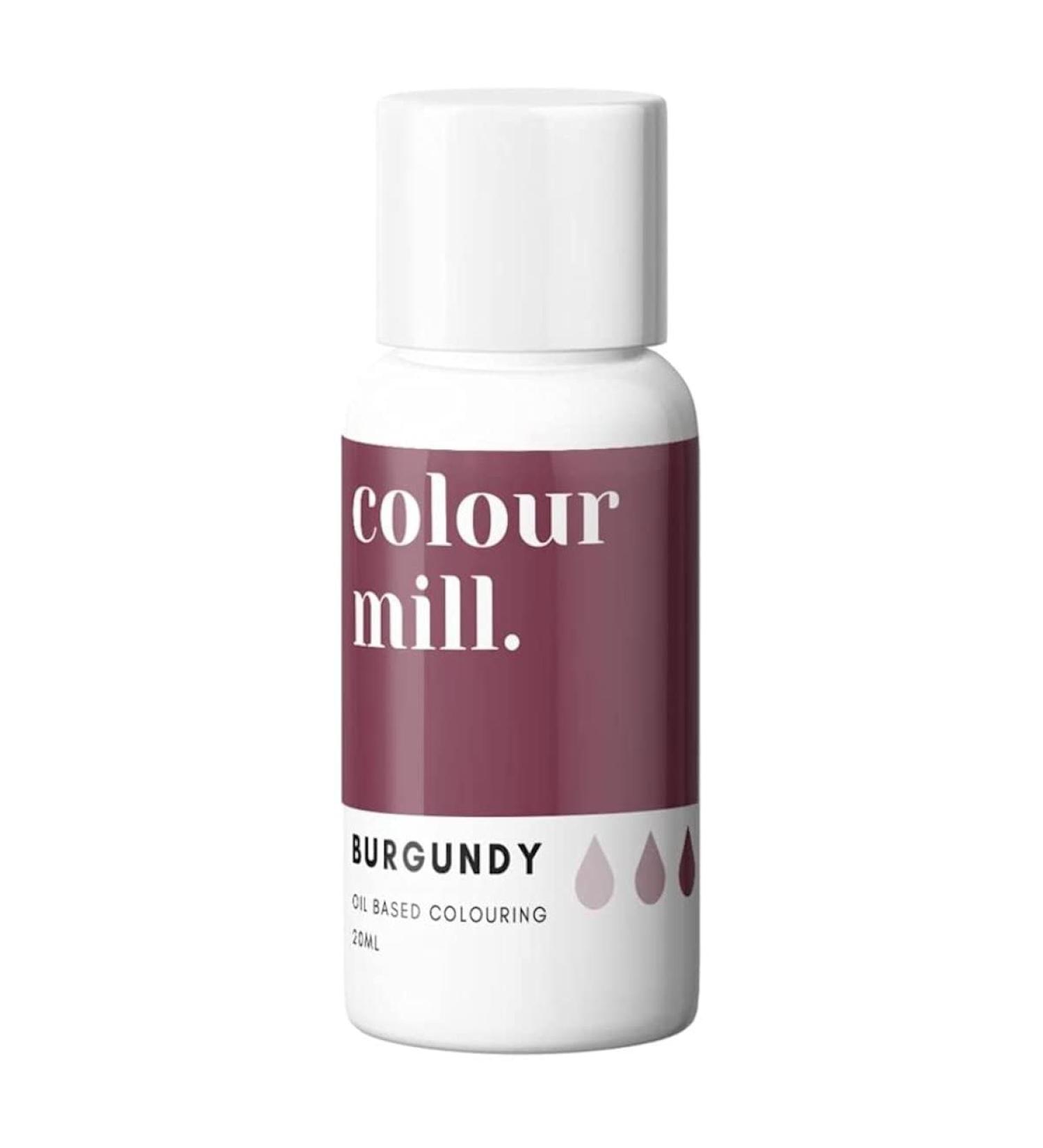 Colour Mill Oil Based Next Genertion Edible Food Paint Colouring for Buttercream Fondant Sugarpaste Icing and Chocolate - Burgundy 20ml