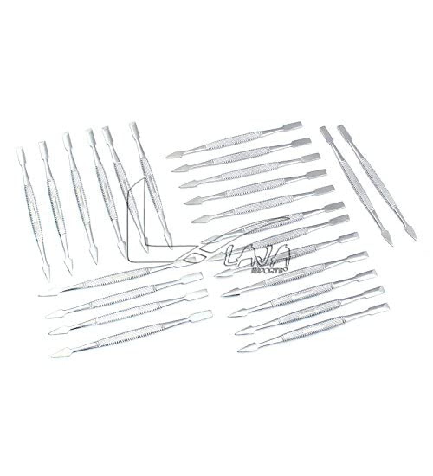 LAJA IMPORTS SET OF 24 PROFESSIONAL NAIL CUTICLE PUSHER STAINLESS STEEL FOR MANICURE AND PEDICURE - Buy Online on SooperMarket.com