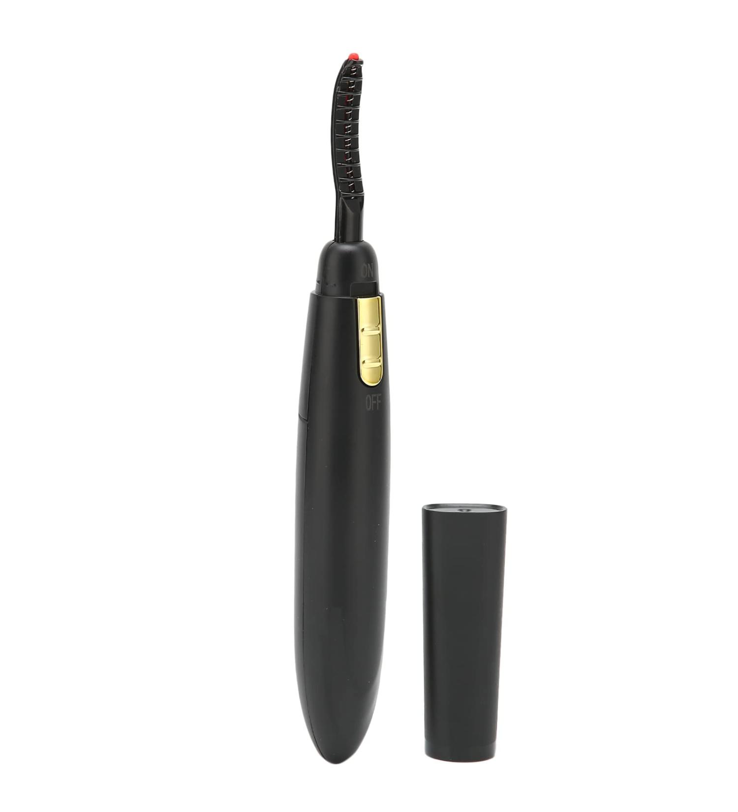 Electric Heated Eyelash Curler Portable Long Lasting Lash Curler for Women for Makeup Natural Curling Eye Lashes Lashes Curling Tool Battery Powered(Black) - Buy Online on SooperMarket.com