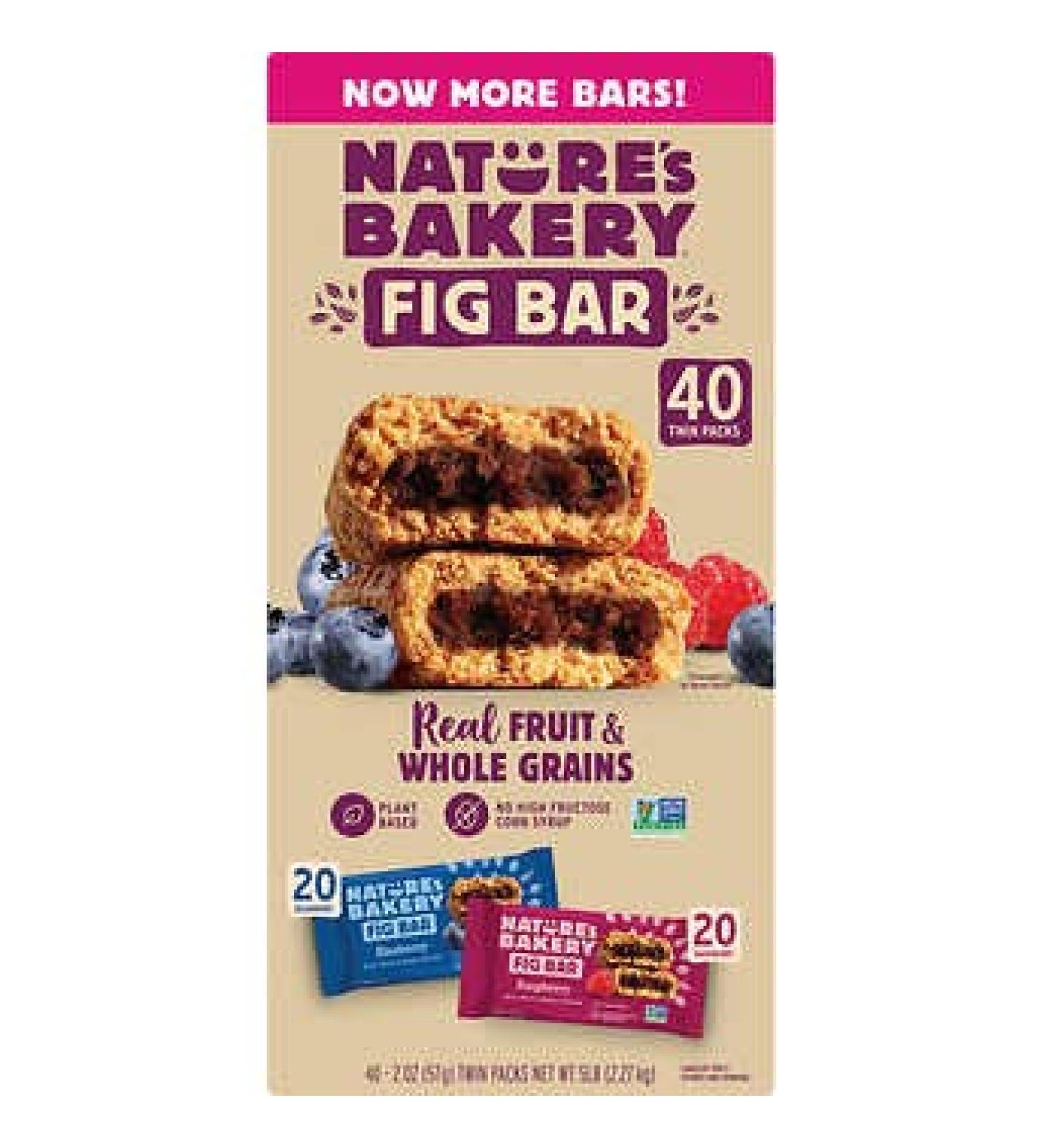Nature's Bakery Fig Bar - 40 Pack, 5 LBS - 40 Count Pack - Delicious Snack Bars - Buy Online on SooperMarket.com