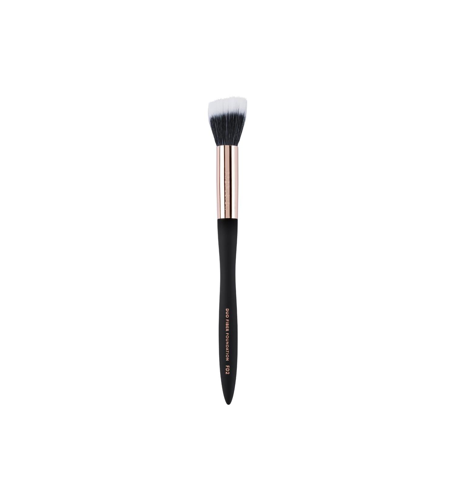 Profusion Cosmetics Artistry Series Duo Fiber Foundation Brush Multi Dimensional and Luxurious Soft Touch Matte Finish With Waved Handle and Optimum Grip for Lightweight Balance