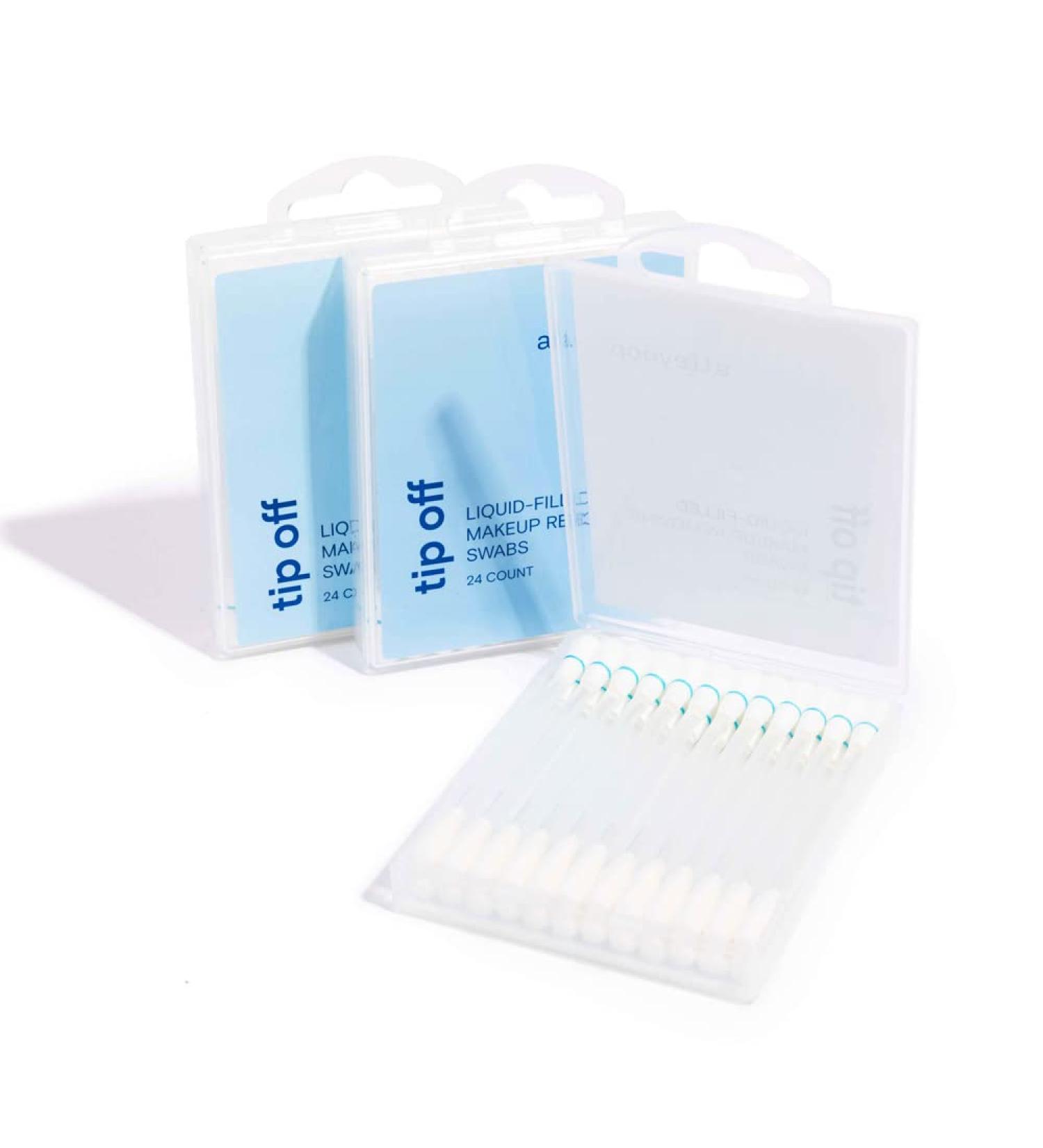 Alleyoop Tip Off Liquid-Filled Makeup Removing Swabs - 3-Pack x 24 Count | Aloe Vera for Calming and Soothing Skin - Buy Online on SooperMarket.com