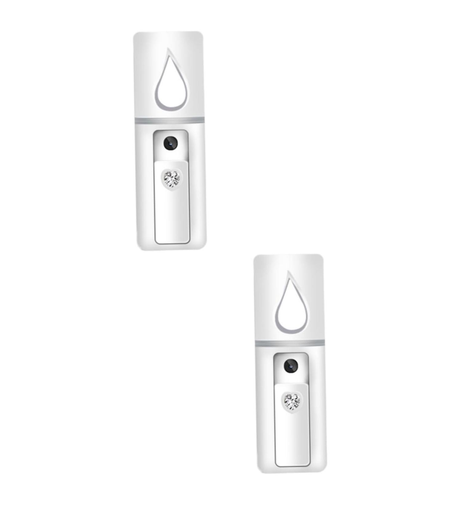 Healeved 2pcs Cool Mist Sprayer Nano Mist Sprayer Handheld Facial Sprayer Mini Face Humidifier White - Buy Online on SooperMarket.com