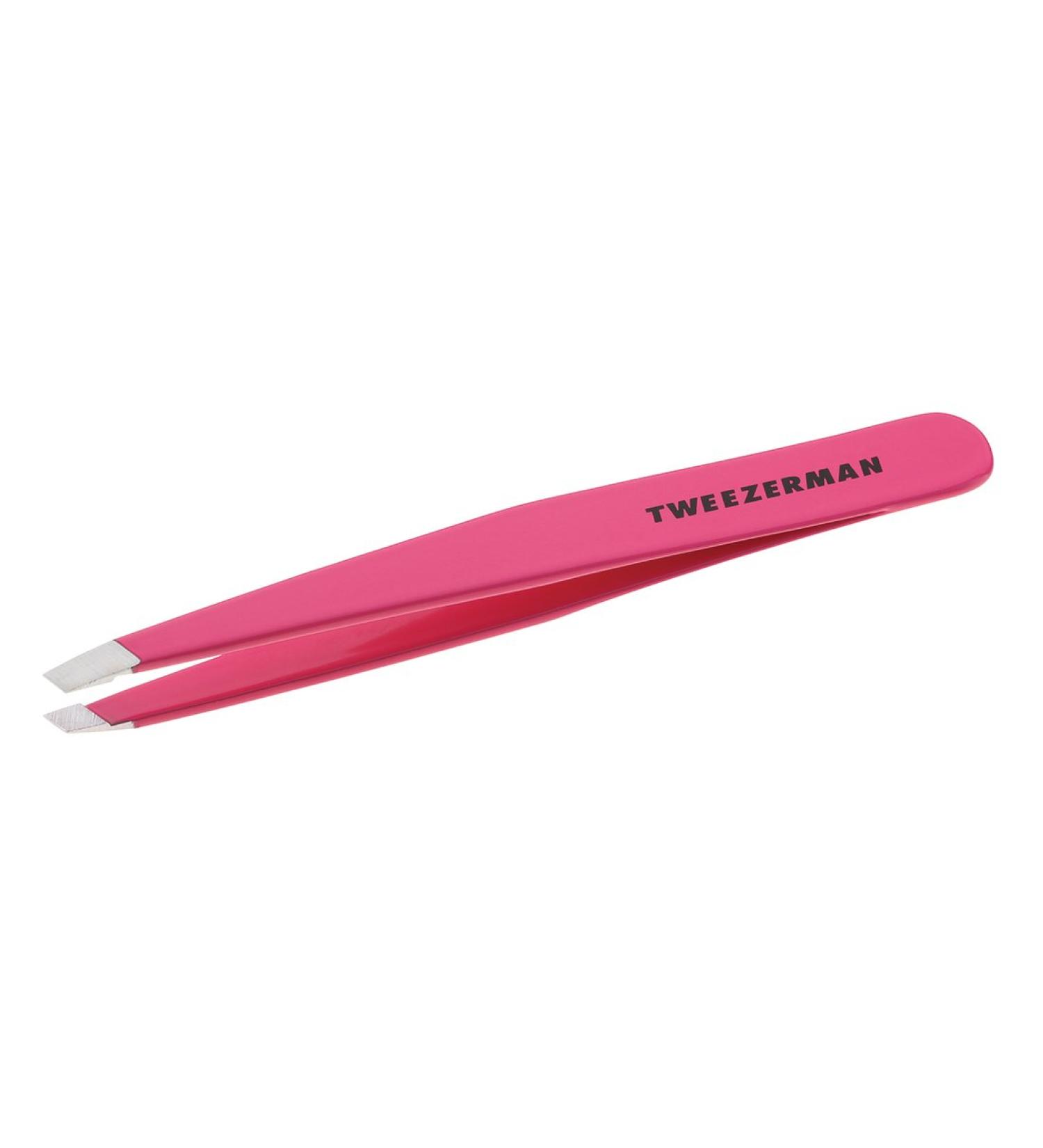 Tweezerman Stainless Steel Slant Pink Tweezer - Precision Tweezing Tool - Buy Online on SooperMarket.com