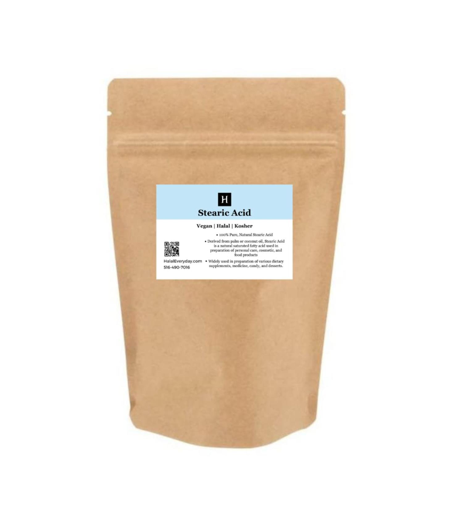 Stearic Acid 16 Oz - Triple-Pressed Food & Cosmetic Grade - Halal Certified - All Natural (1lb) - Buy Online on SooperMarket.com