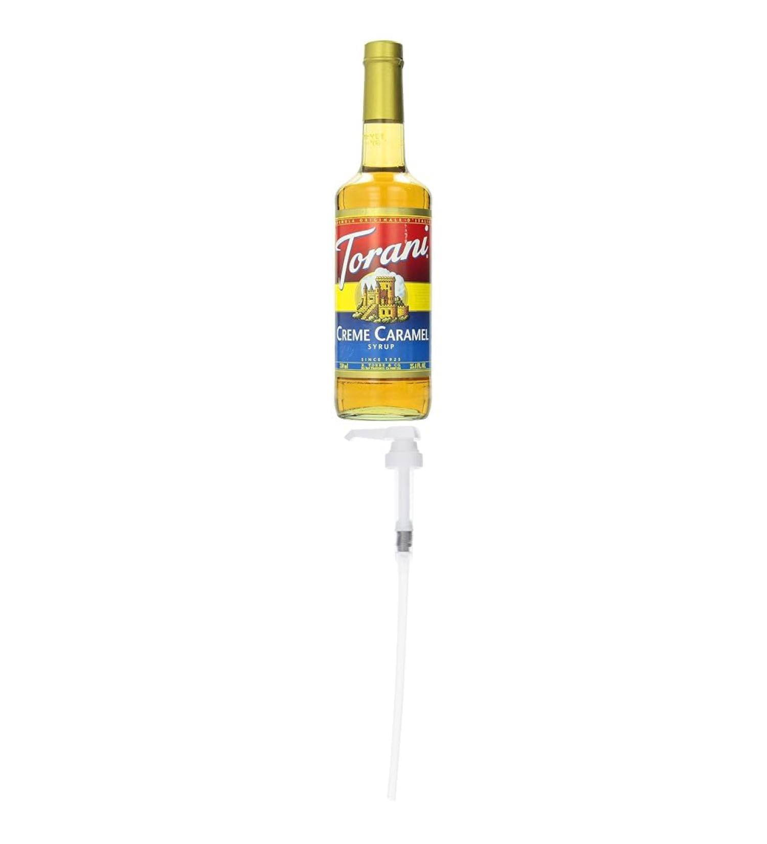 Torani Cr me Caramel Flavour Syrup 750ml and Torani Flavored Flavour Syrup Pump for 750ml