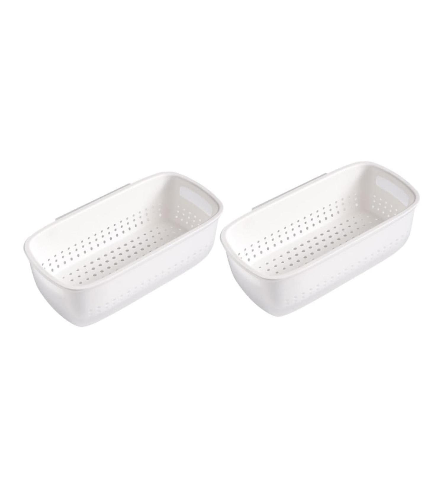 2pcs Double Layer Drainer Basket Multifunction Breakfast Basket - Buy Online on SooperMarket.com