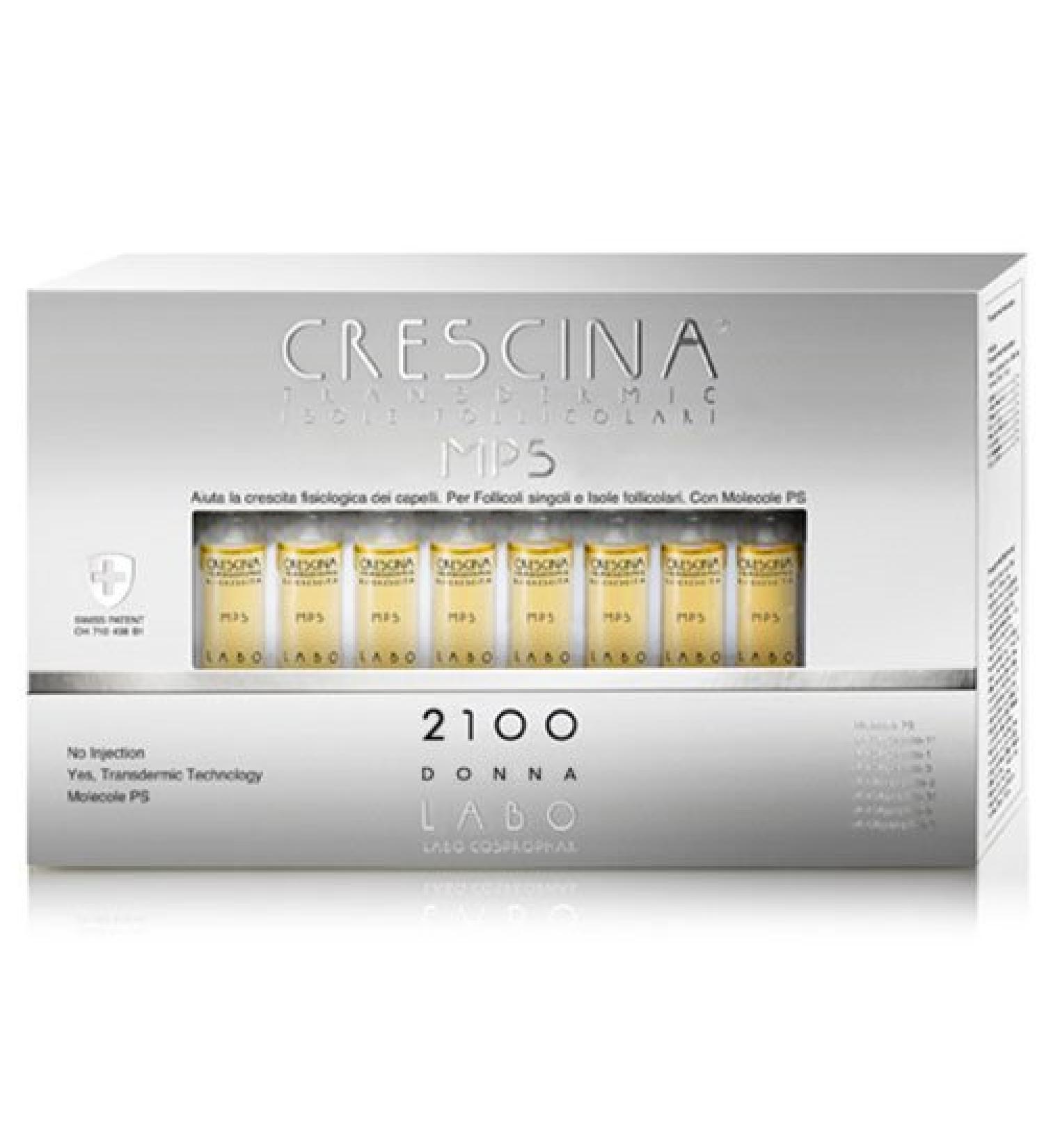 Labo Crescina Transfermic MPS Isolale Folliculare RI-CRESCITA 2100 Anti-Hair Loss for Women 20 Ampoules