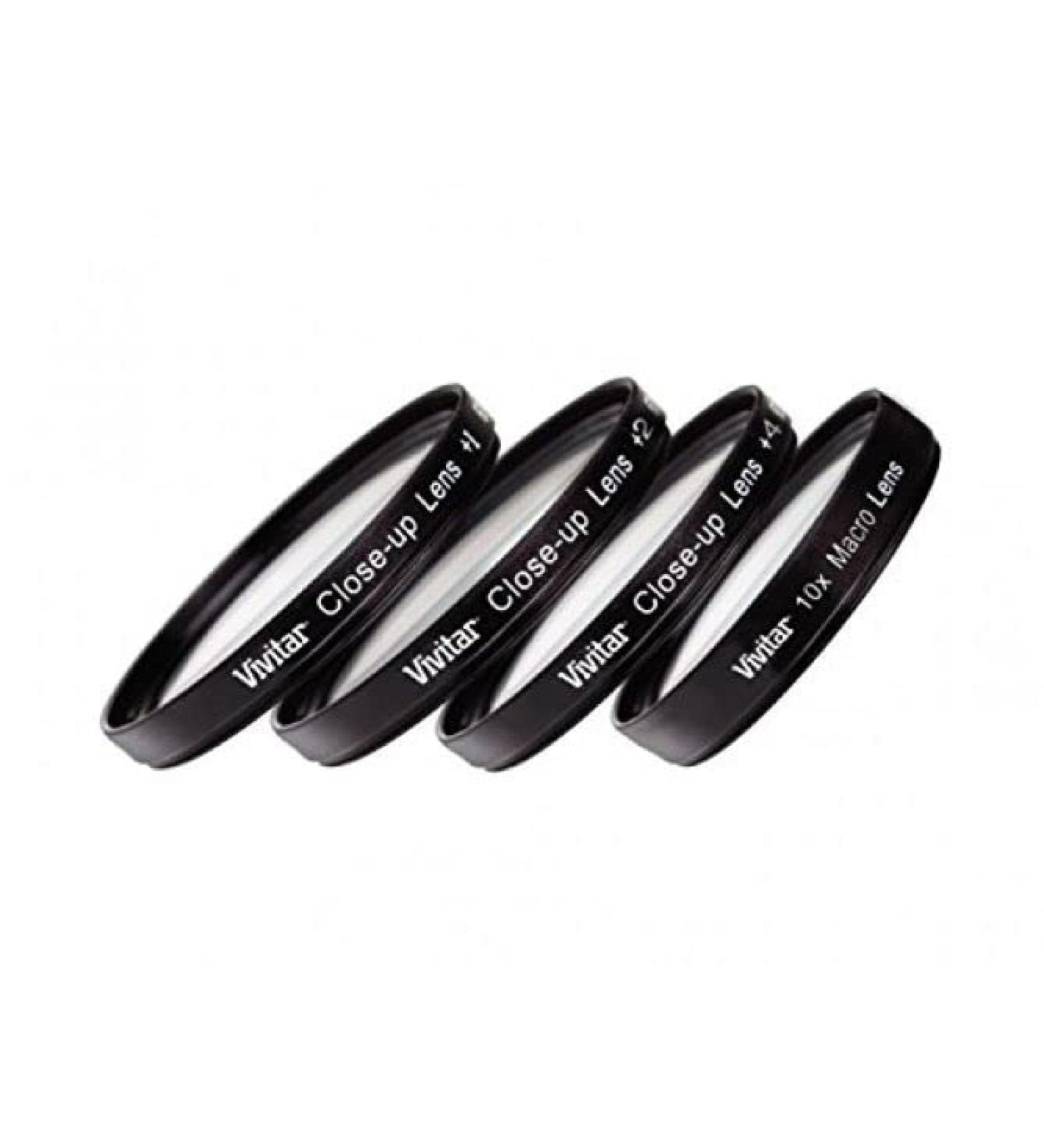 Vivitar Close-up 52mm +1/+2/+4/+10 Lens Set VIV-CL-52 | 52mm Filters for Digital Cameras and DSLR Cameras, Macro Lens Kit for Canon Cameras, Vivitar Cameras, and More (4 Piece Set), Black
