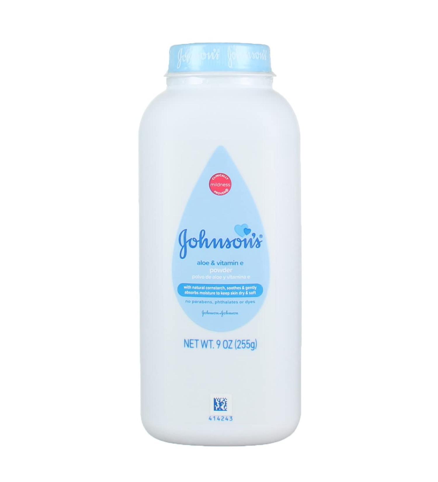 Johnson's Baby Powder Pure Cornstarch with Aloe & Vitamin E 9 oz - Gentle and Soothing for Baby's Delicate Skin - Buy Online on SooperMarket.com
