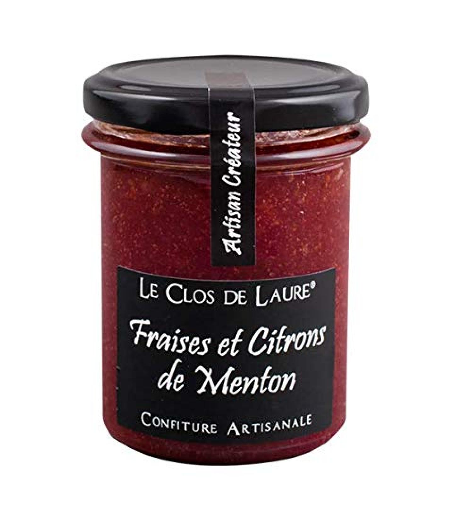 Le Clos de Laure strawberry jam with lemons from the C te d'Azur from France 220g strawberry and lemon from the C te d'Azur
