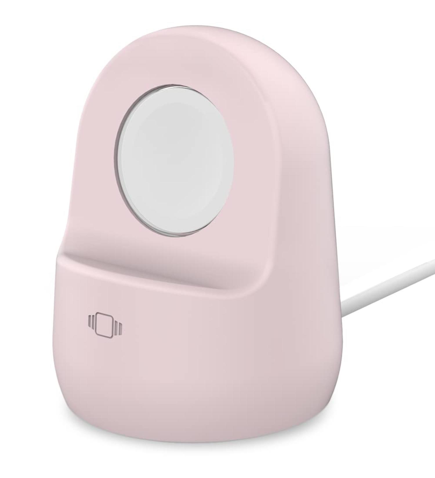 AhaStyle iWatch Stand Silicone Charging Dock Holder Accessories for Apple Watch Series 8/Ultra/SE2/7/6/SE/5/4/3/2/1(49/45/44/42/41/40/38mm)  Supports Nightstand ModeAdapters NOT Included(Pink) - Buy Online on SooperMarket.com