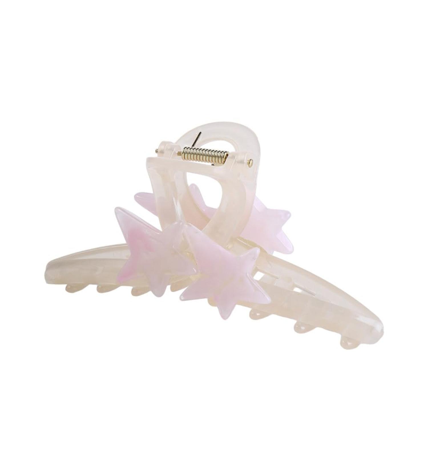 Vctitil Five-pointed Star Acrylic Hair Claws Hair Clips Ponytail Holders Shark Clip Barrettes Hair Accessories for Women Girl Thin Thick Hair(pink) - Buy Online on SooperMarket.com