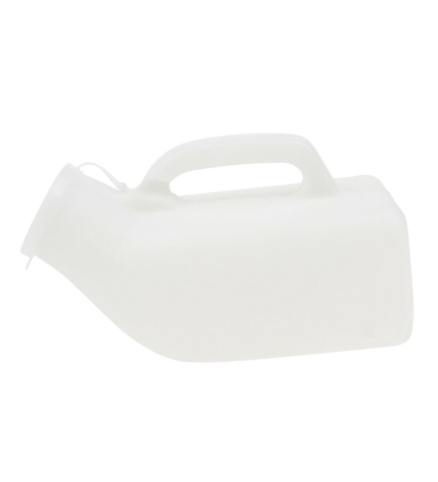 1200 ML Male Urinal with Cap Reusable Plastic Men Elderly Urinal Accessories for Home Elderly Urinal White - Buy Online on SooperMarket.com
