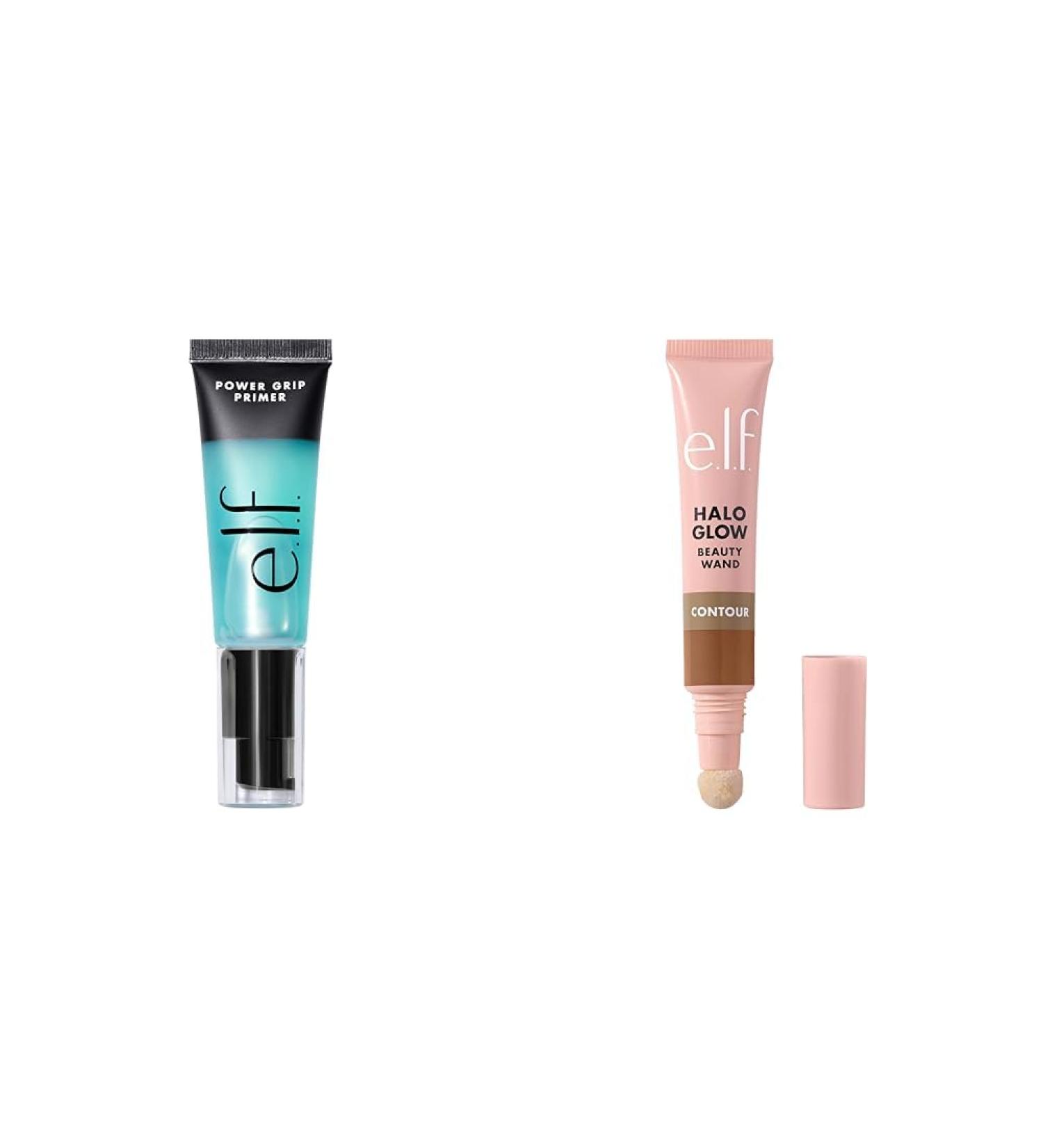 e.l.f. Cosmetics Power Grip Primer Gel-Based & Hydrating Face Primer & Halo Glow Contour Beauty Wand Liquid Contour Wand For A Naturally Sculpted Look - Buy Online on SooperMarket.com