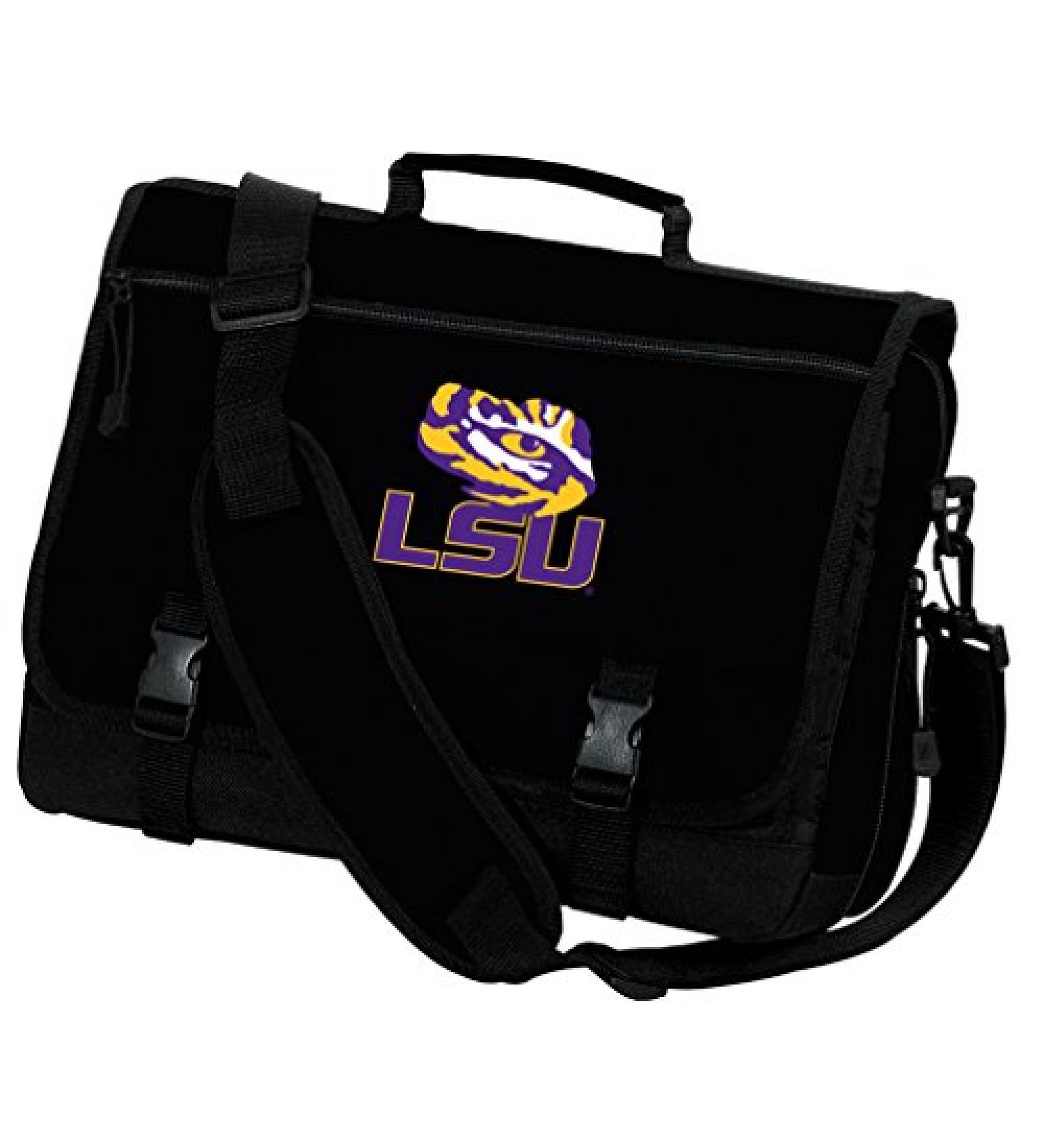 LSU Tigers Laptop Bag LSU Computer Bag or Messenger Bag