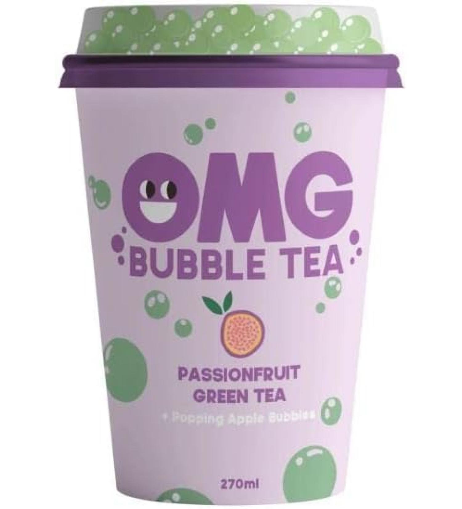 Bubble Tea | Passion Fruit Green Tea With Popping Apple Bubbles 270ml Delicious Tasty And Twisty Treat (3)