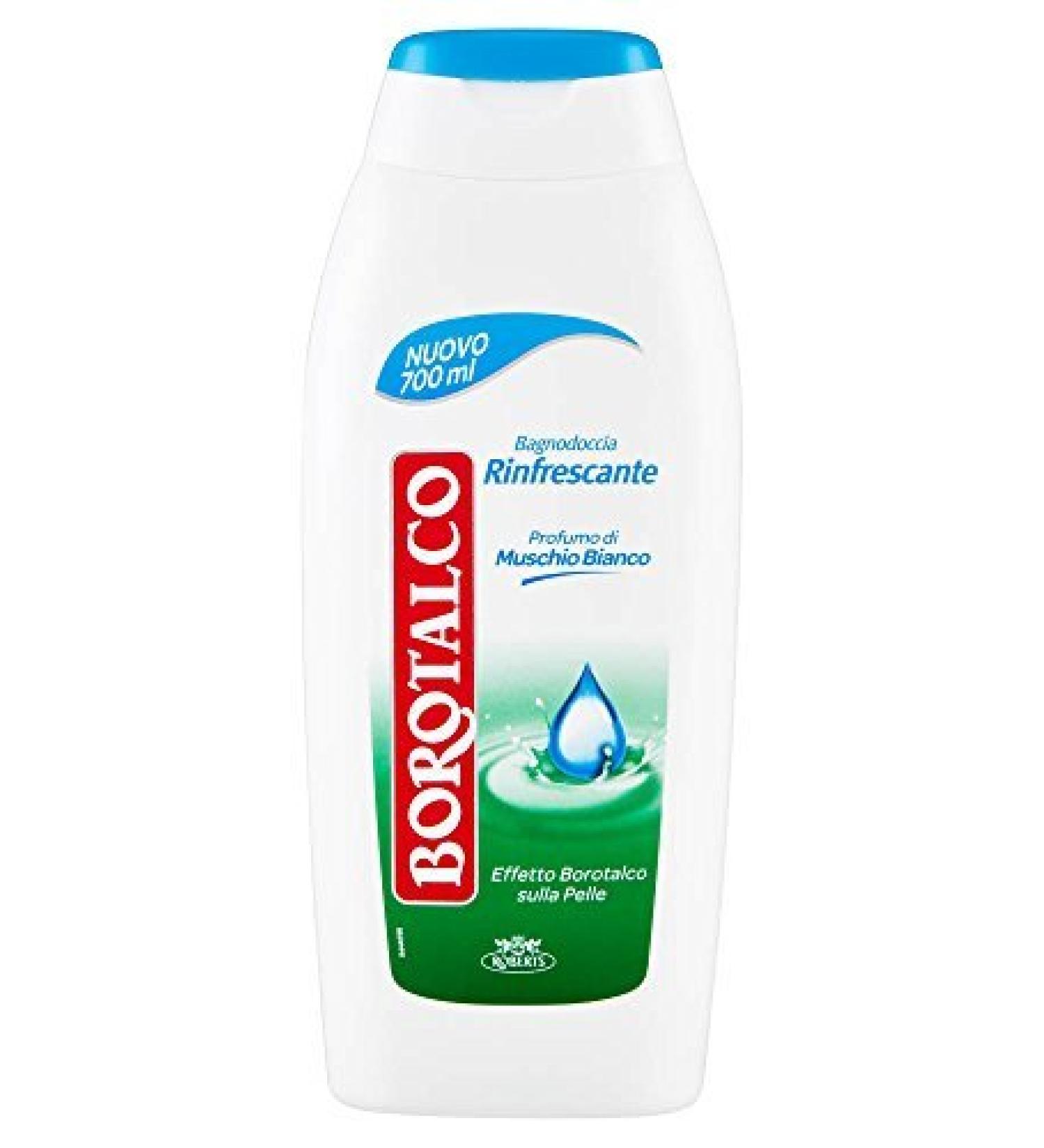 Borotalco: Bagno Di Talco Refreshing Bath Foam  White Musk Scent - 23.6 Fluid Ounces (700mL) Bottle   Italian Import