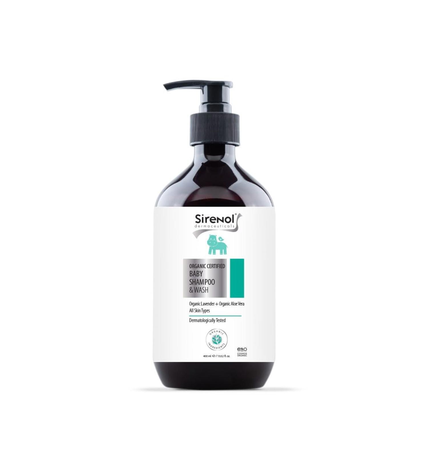 Organic Baby Shampoo & Body Wash - Tear-Free Detangling Cosmos Certified Dermatologist Tested Natural Formula - 13.5oz - Buy Online on SooperMarket.com